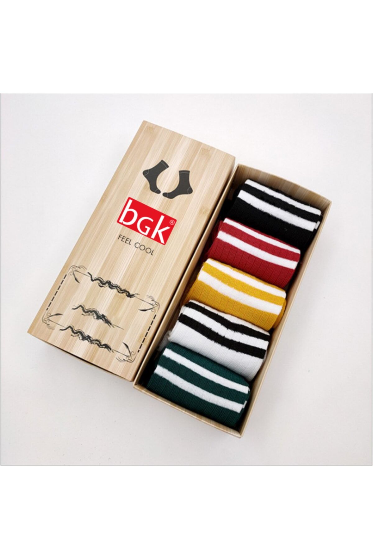 BGK Unisex 5'li Çemberli Kolej Çorap Kutulu (extra Soft)