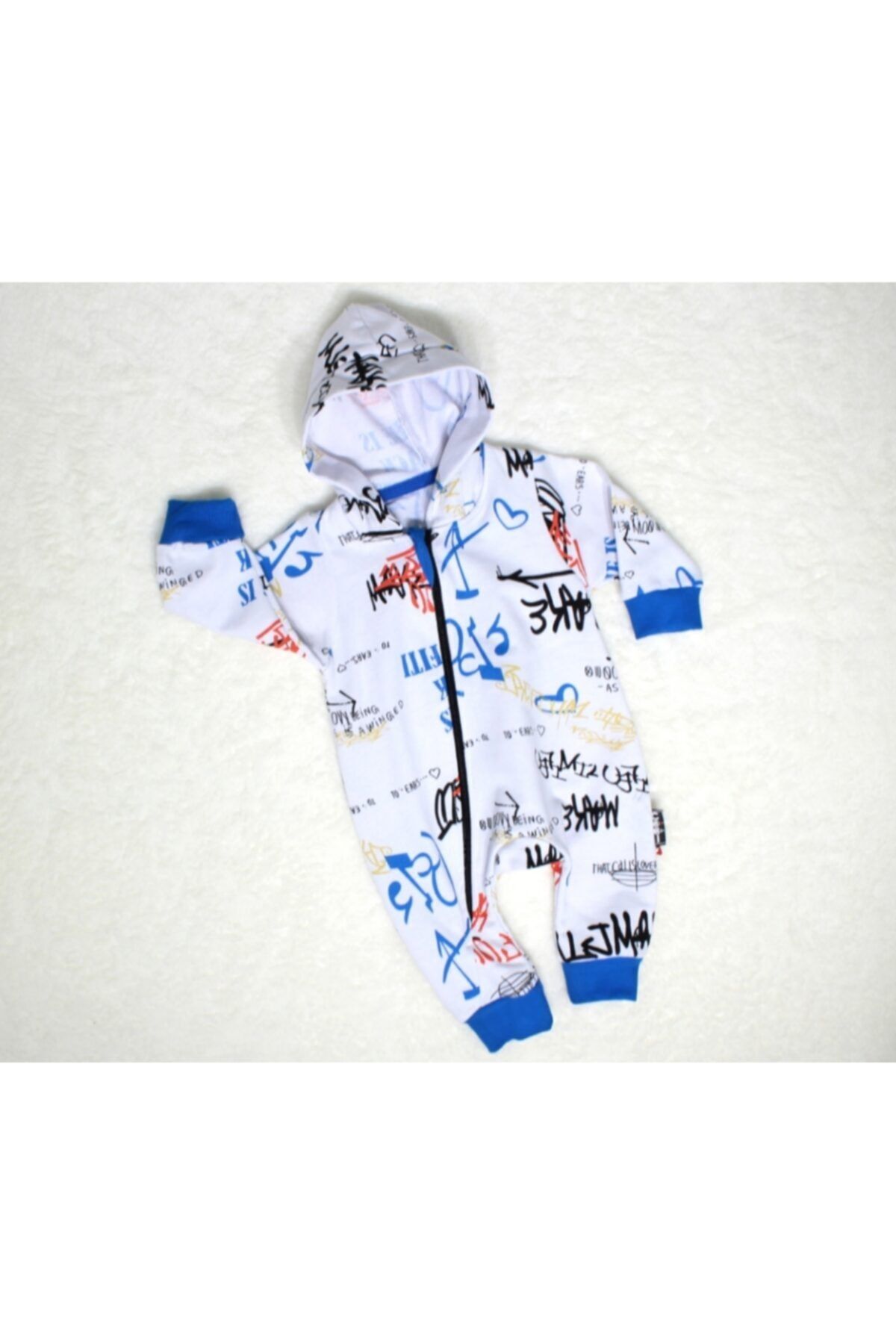 Cool Baby %100 Pamuk Grafiti Desenli Bebek Tulum
