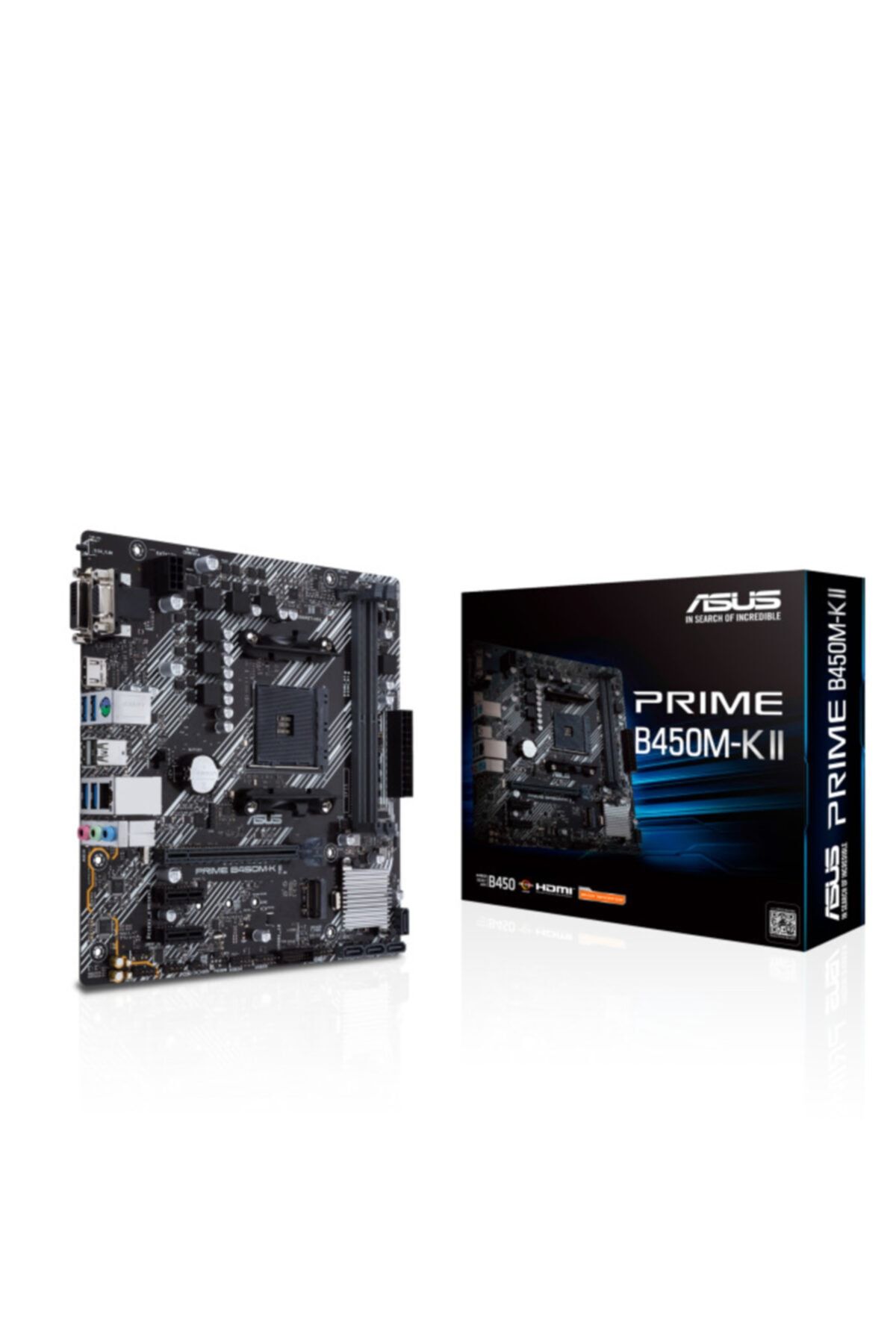 ASUS Prıme B450m-k Iı Ddr4 4400mhz 1xvga 1xhdmı 1xdvı 1xm.2 Usb 3.2 Matx Am4