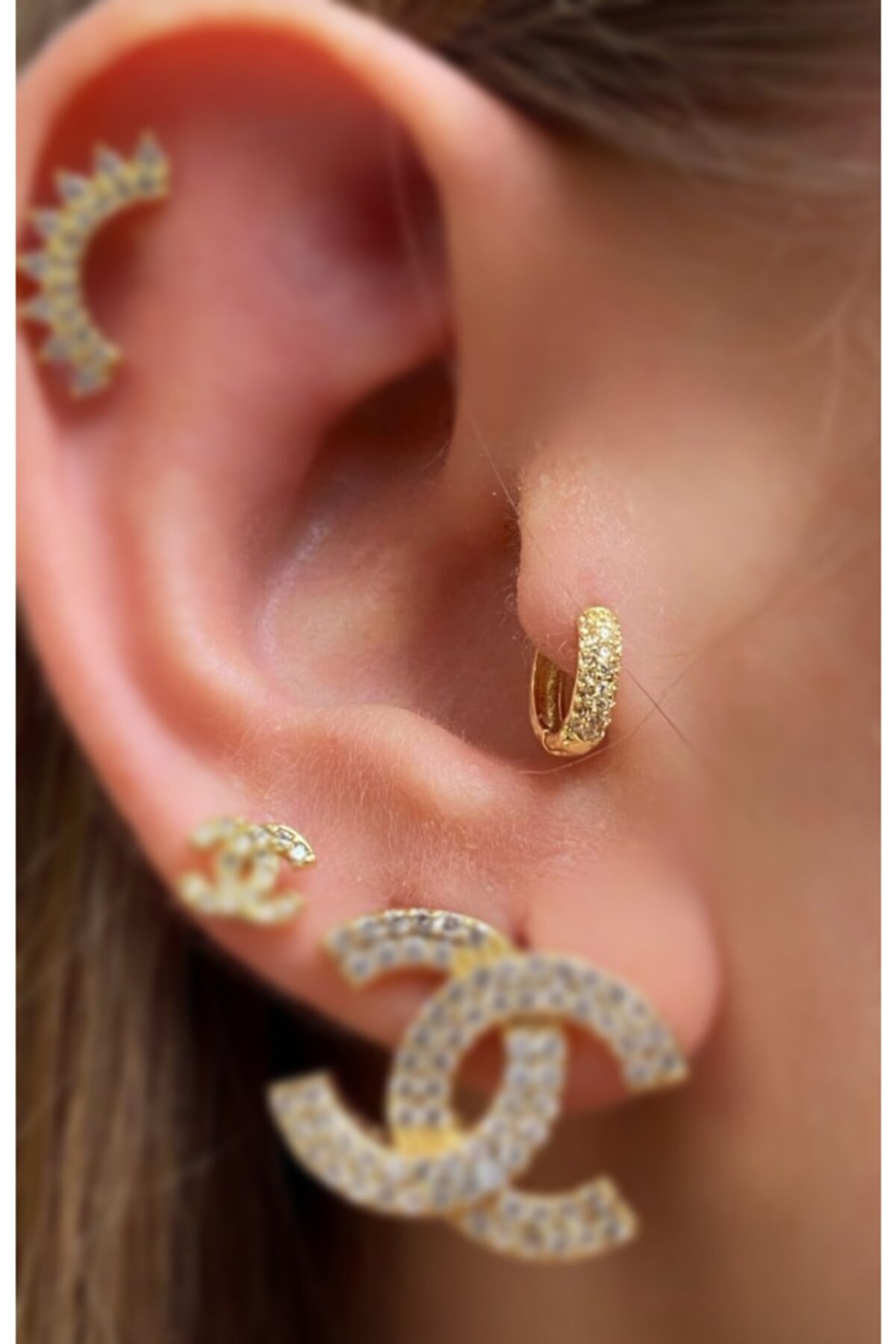 Arescollection Çelik Minimal Tragus Tam Halka Piercingi