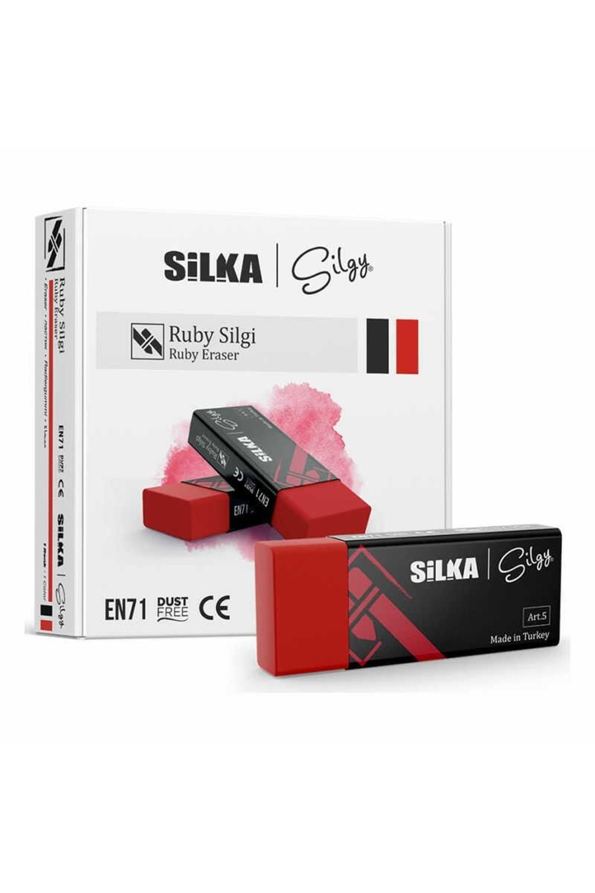 Silka Ruby Kırmızı Silgi 20'li Kutu Art5