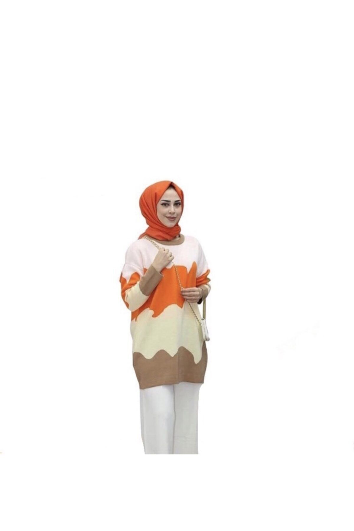 Daphne Dalga Desenli Tunik Kazak