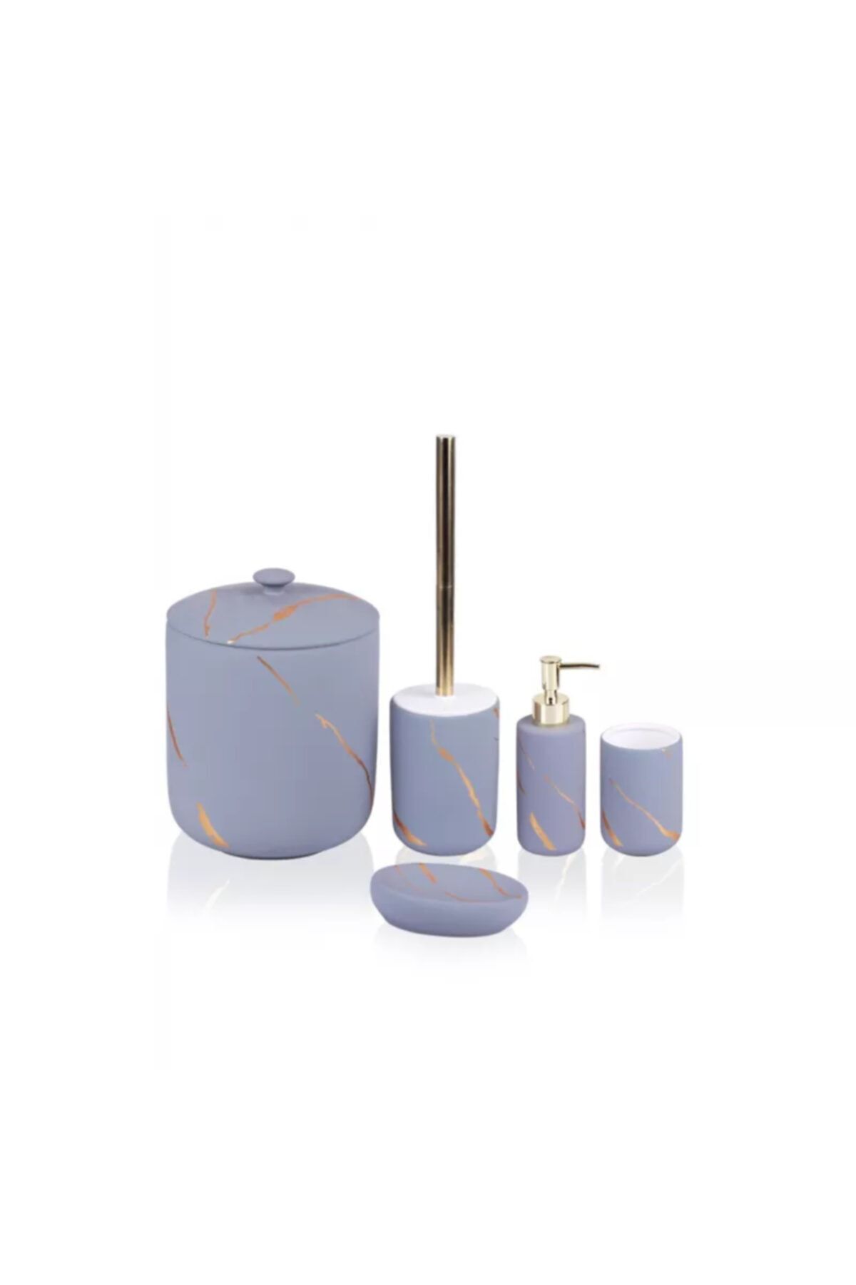 ACAR Brenna 5li Seramik Mermer Desen Banyo Set Edbt020