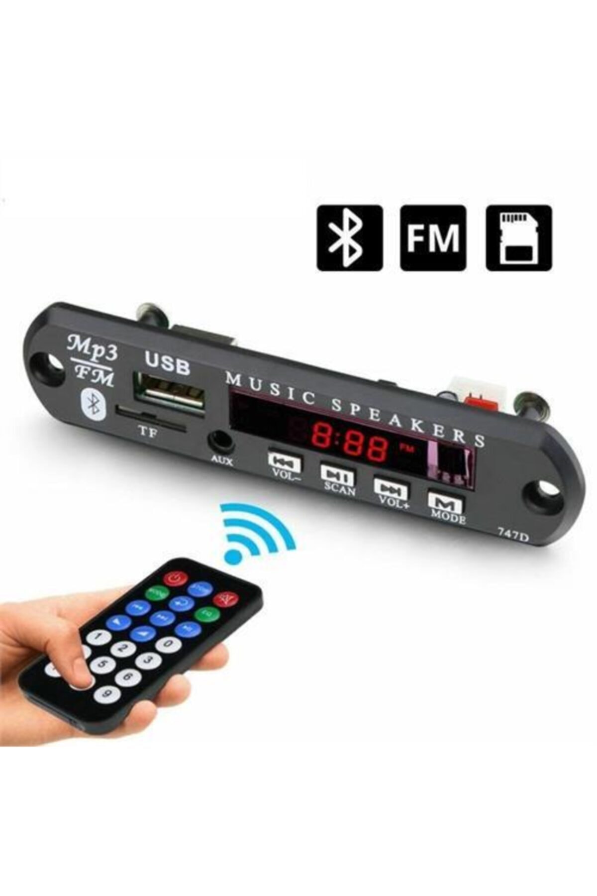 Transformacion Oto Teyp Çevirici Aux Sd Usb Bluetooth 751005