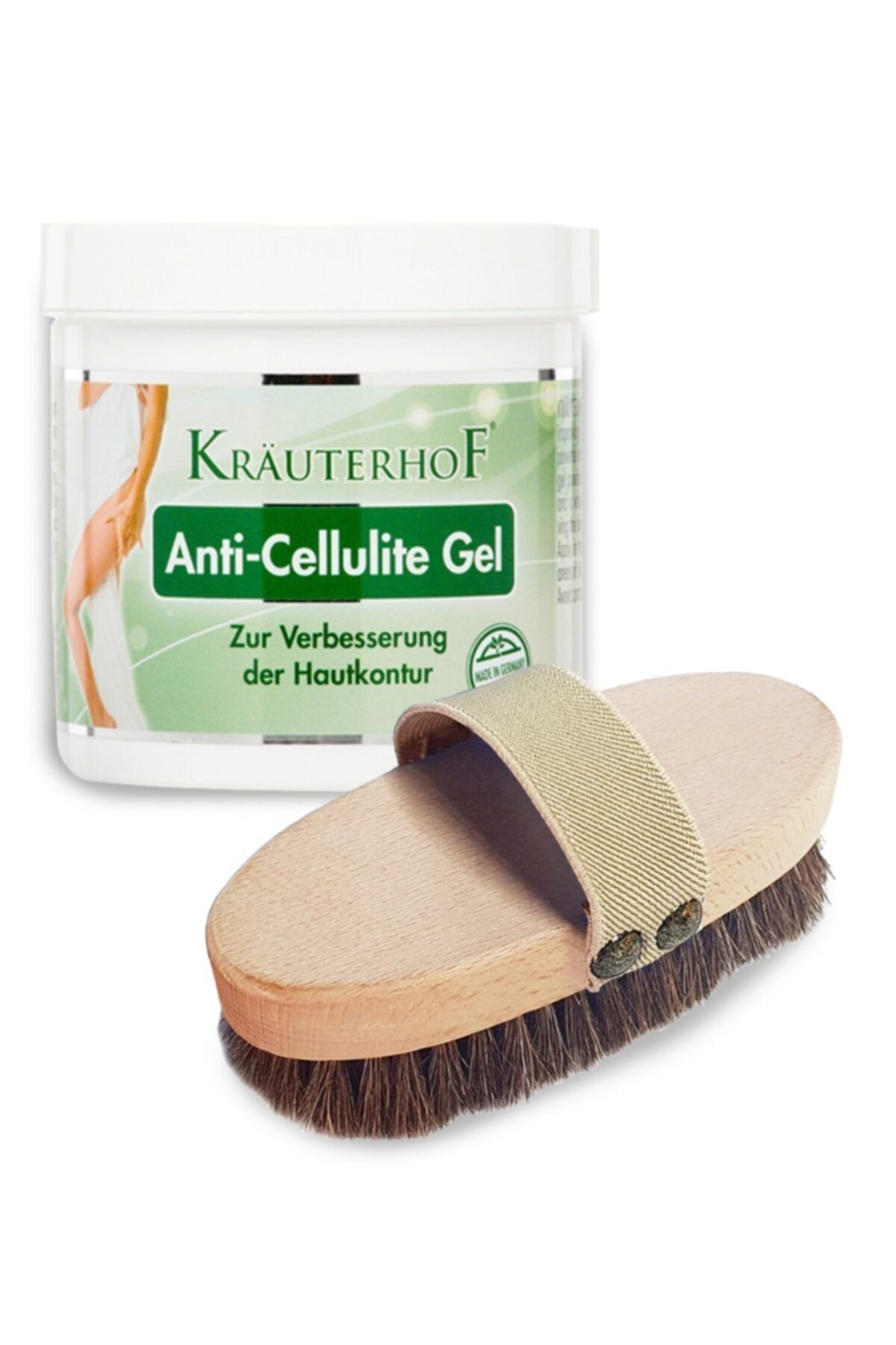Krauterhof Selülit Karşıtı Jel 250 Ml + Selülit Karşıtı Doğal At Kılı Fırçası