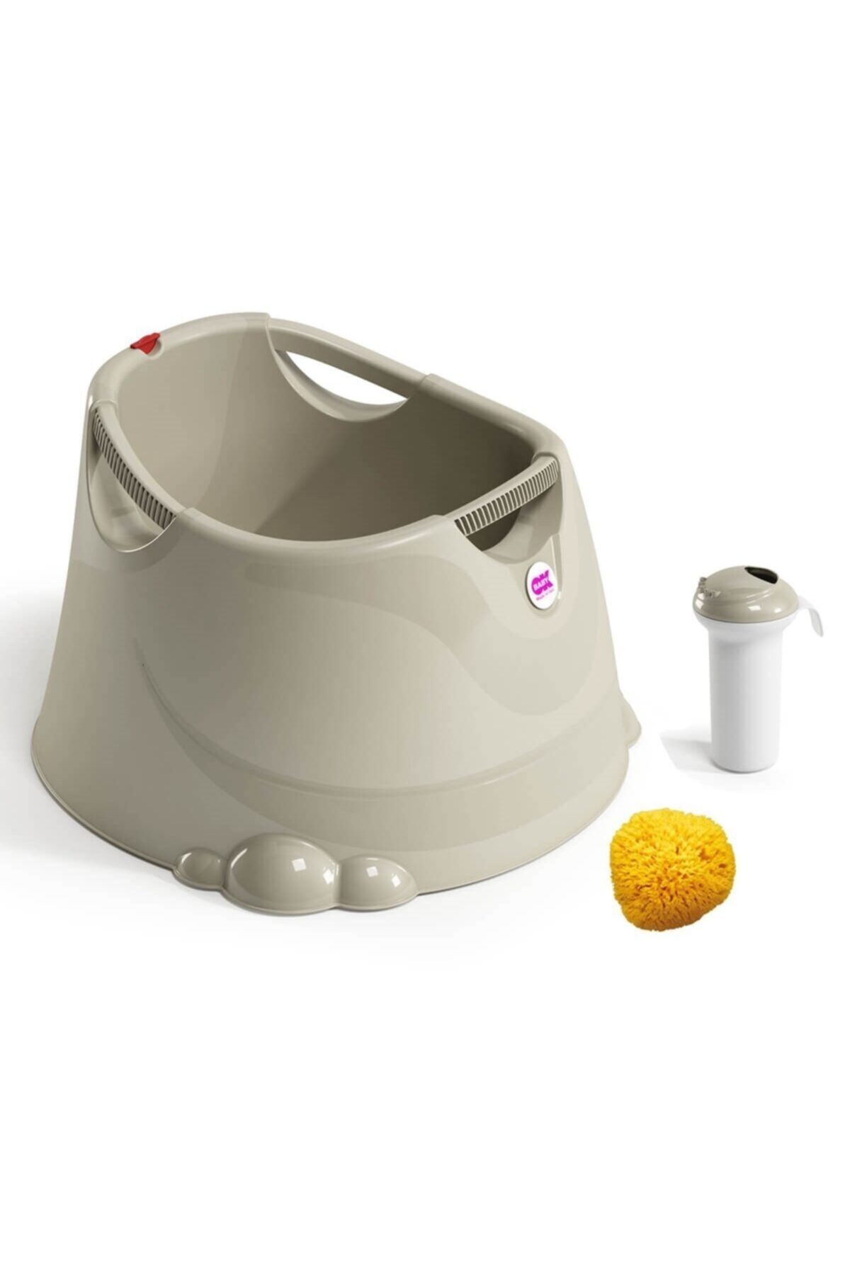 lissehome Okbaby Opla Küvet & Splash Bebek Duşu & Doğal Banyo Süngeri No.12 / Gri