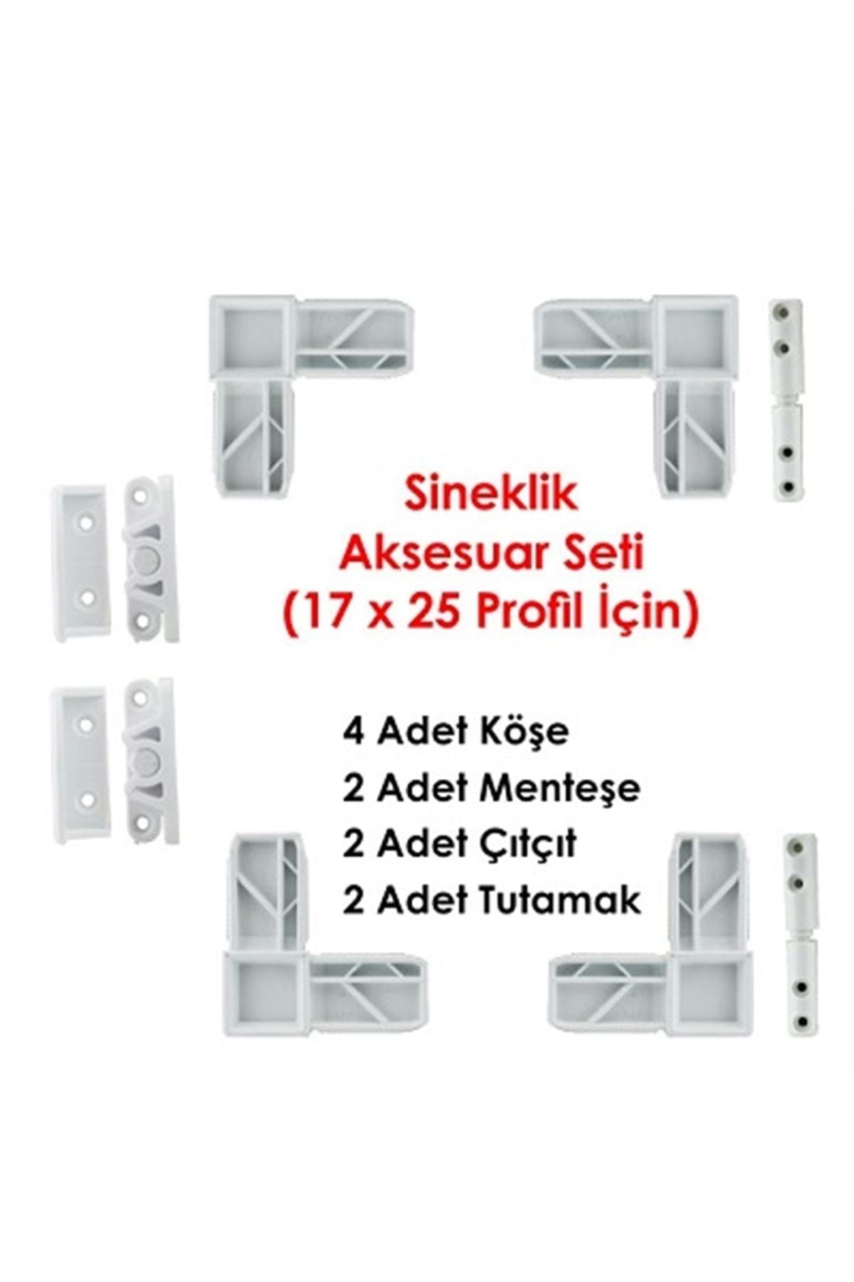 Flaş Group Beyaz Sineklik Aksesuar Set Kapı Pencere Sineklik Aksesuar Set Sineklik Tamirat