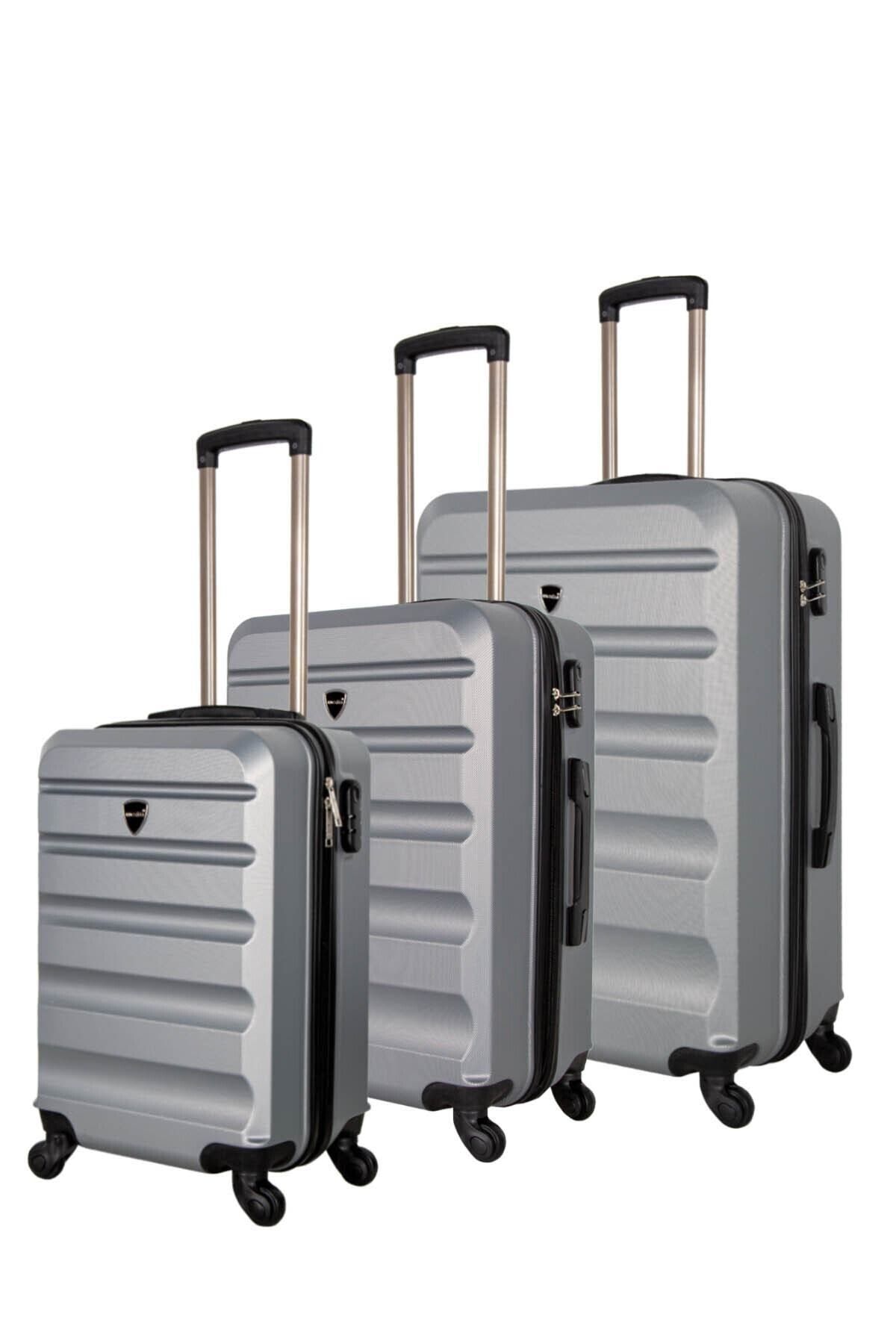 Wexta Wx-330 Diamond Serisi Gümüş 3’lü Set Valiz