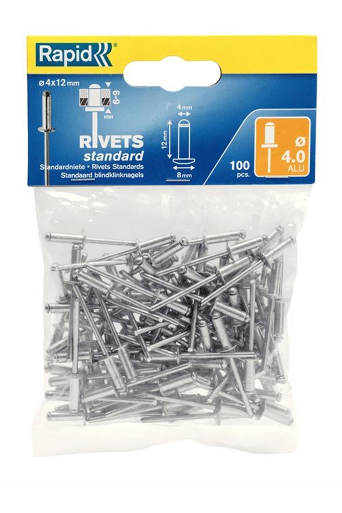 Rapid Perçin Ø4 X 12mm Alüminyum 100 Adet 5000379