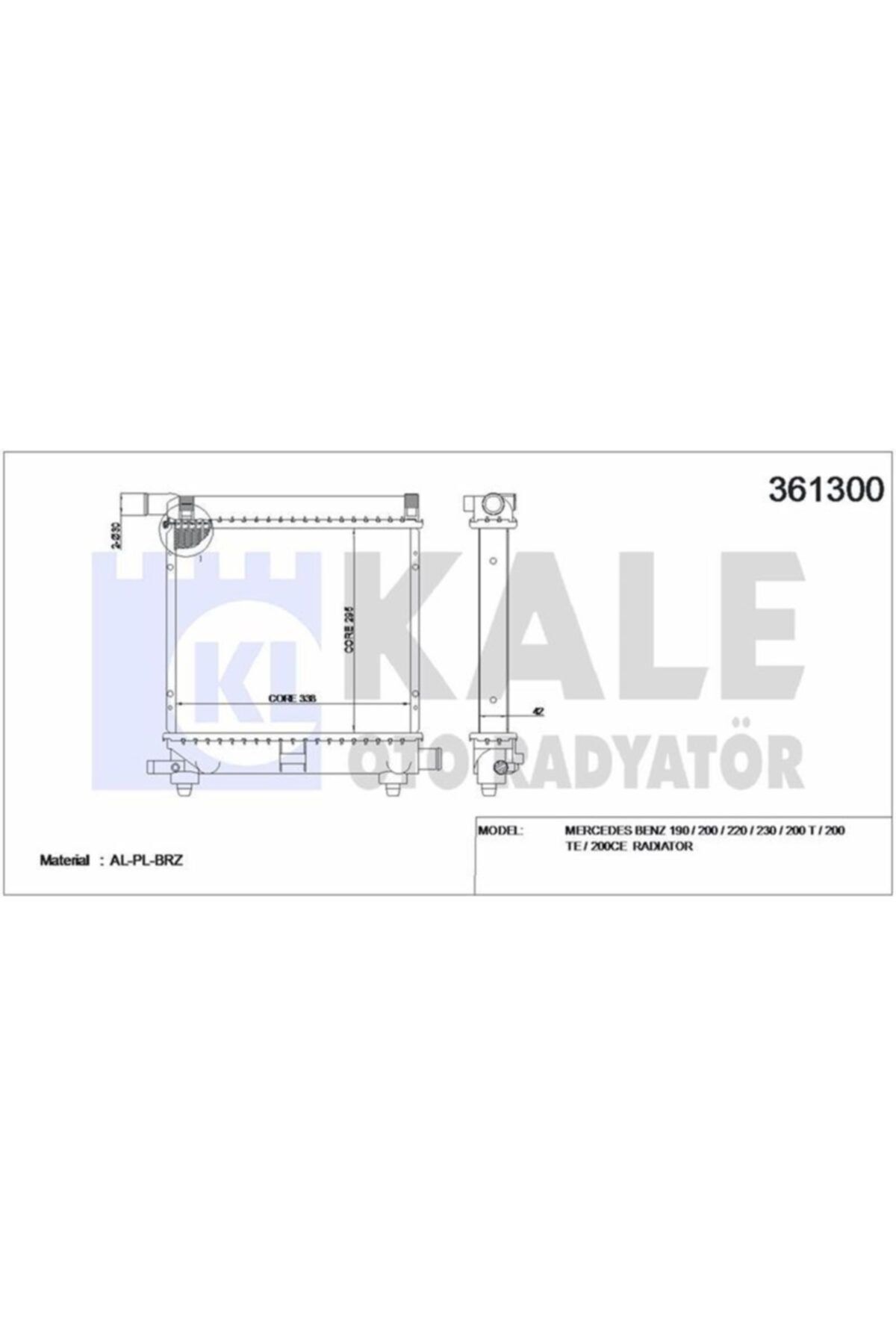 ÖZGÜÇYEDEK Motor Su Radyatoru (klımasız / Manuel Sanzıman) 190 W201 8593 W124 8692 S124 8