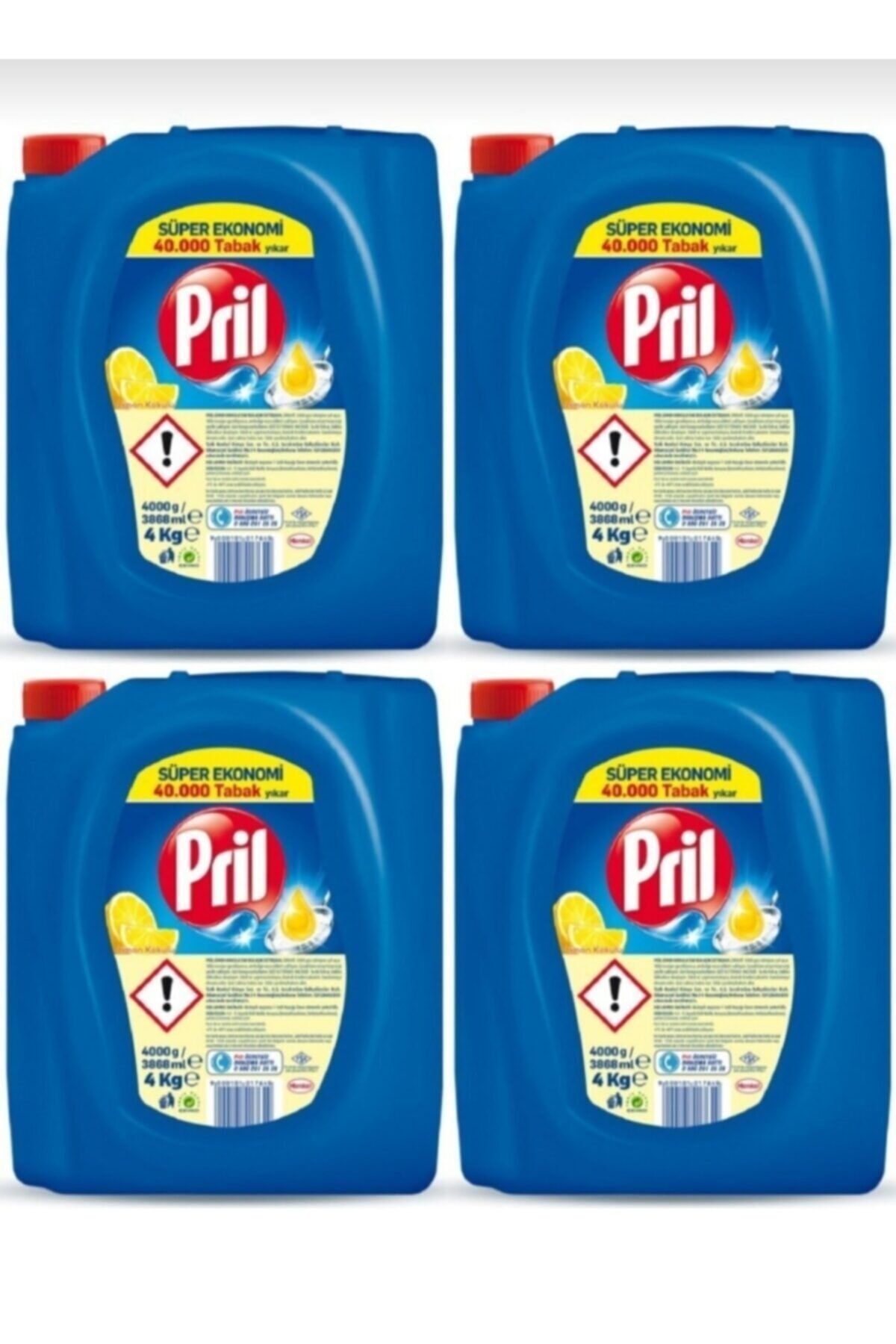 Pril Elde Bulaşık Deterjanı Üçlü Güç Limon 4 kg * 4 Adet