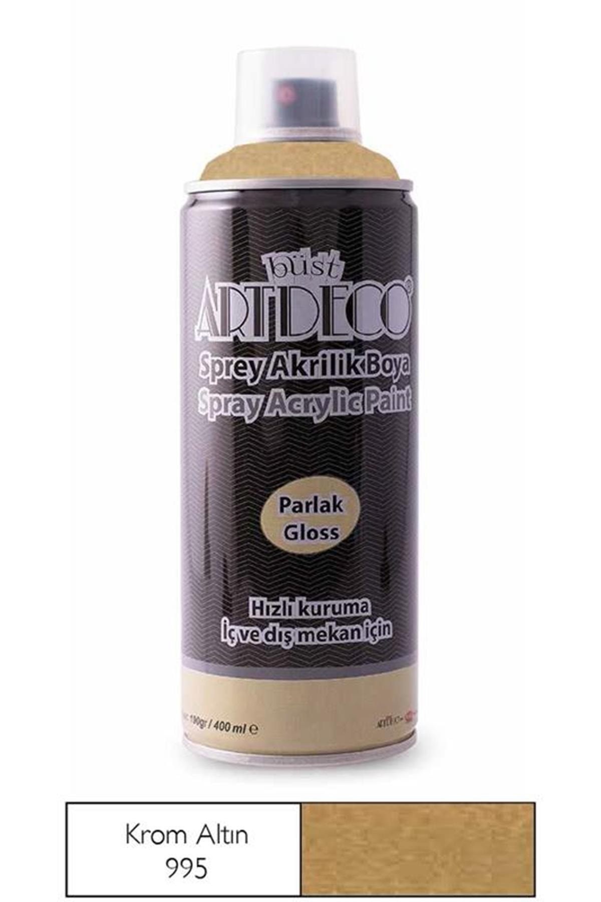FanartArtdeco Artdeco Sprey Akrilik Boya 400 Ml Krom Altın