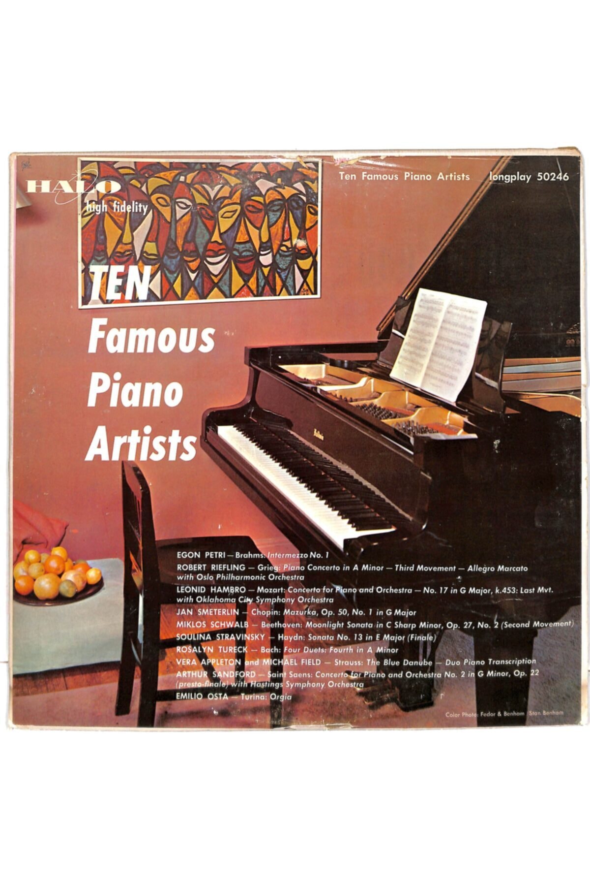 Gökçe Koleksiyon Ten Famous Piano Artists (1957, Usa) Lp (10/8)