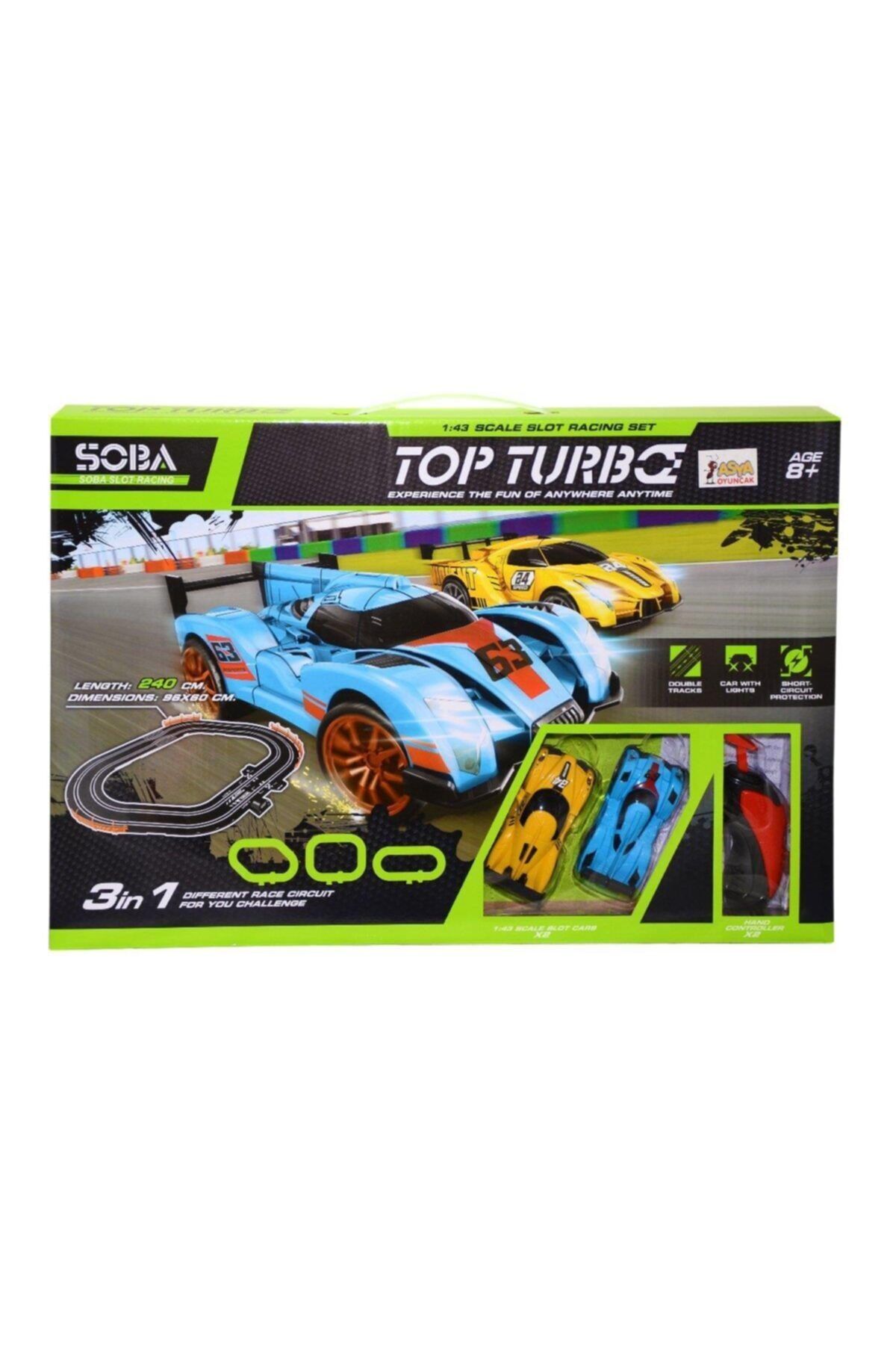 Asya Oyuncak A7554-lvt12111 Asya, Slot Yarış Seti 1:43