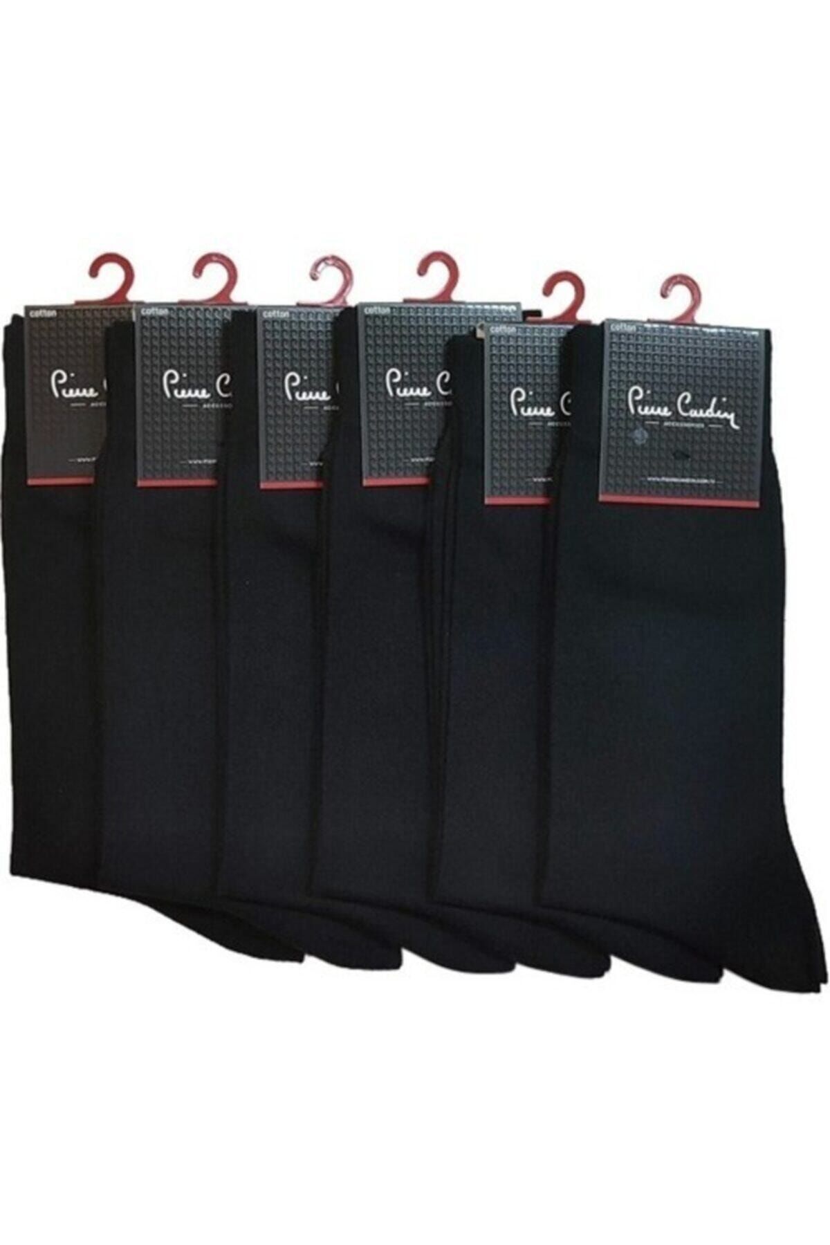 Pierre Cardin Men Erkek Siyah Pamuk Dört Mevsim Çorap 6 Çift