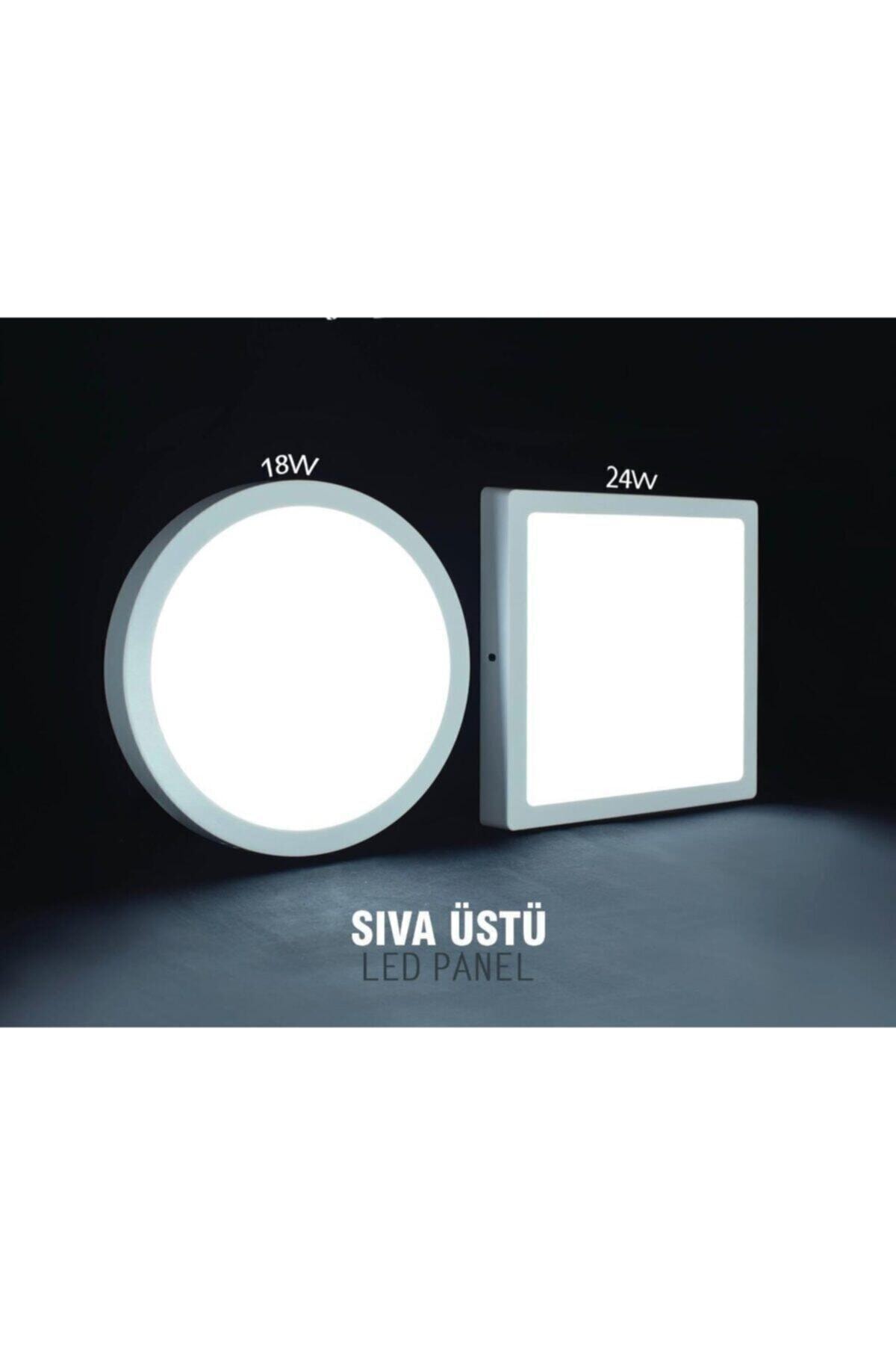 25ledaydınlatma 18 Watt Sıva Üstü Yuvarlak Led Panel - Beyaz Işık - 18w
