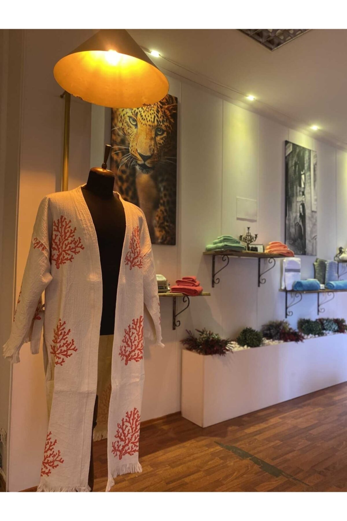 Metexhavlu %100 Pamuklu Doğal Kimono