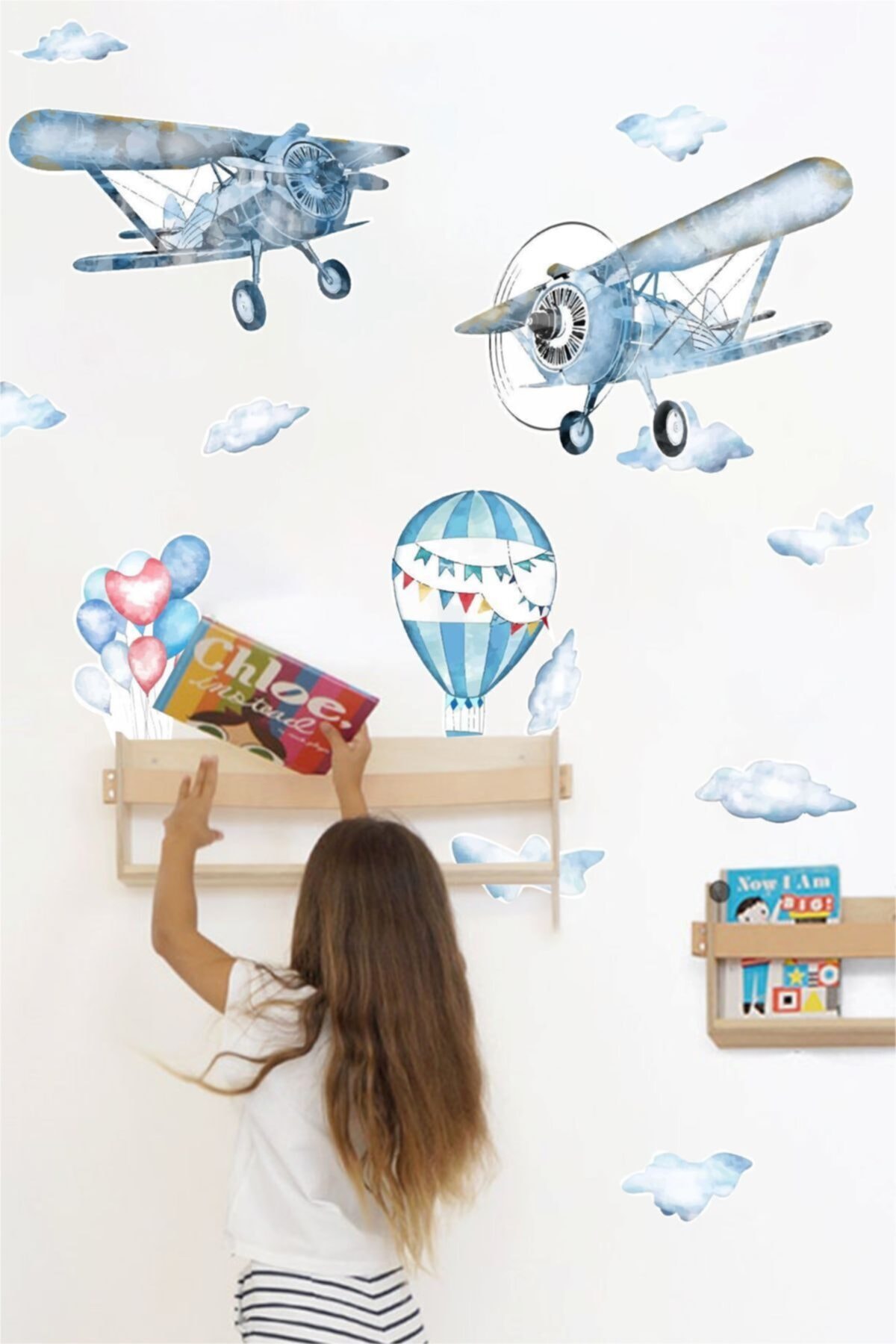 PİKSELİFE Gökyüzü Gezintisi Çocuk Odası Duvar Sticker
