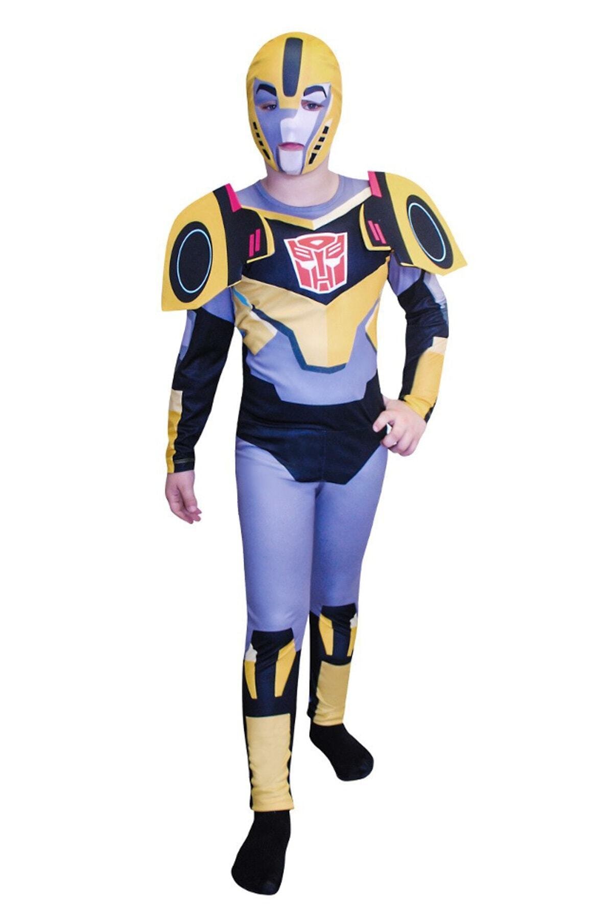 MEGA Transformers Bumblebee Çocuk Robot Kostümü 7-9 Yaş /