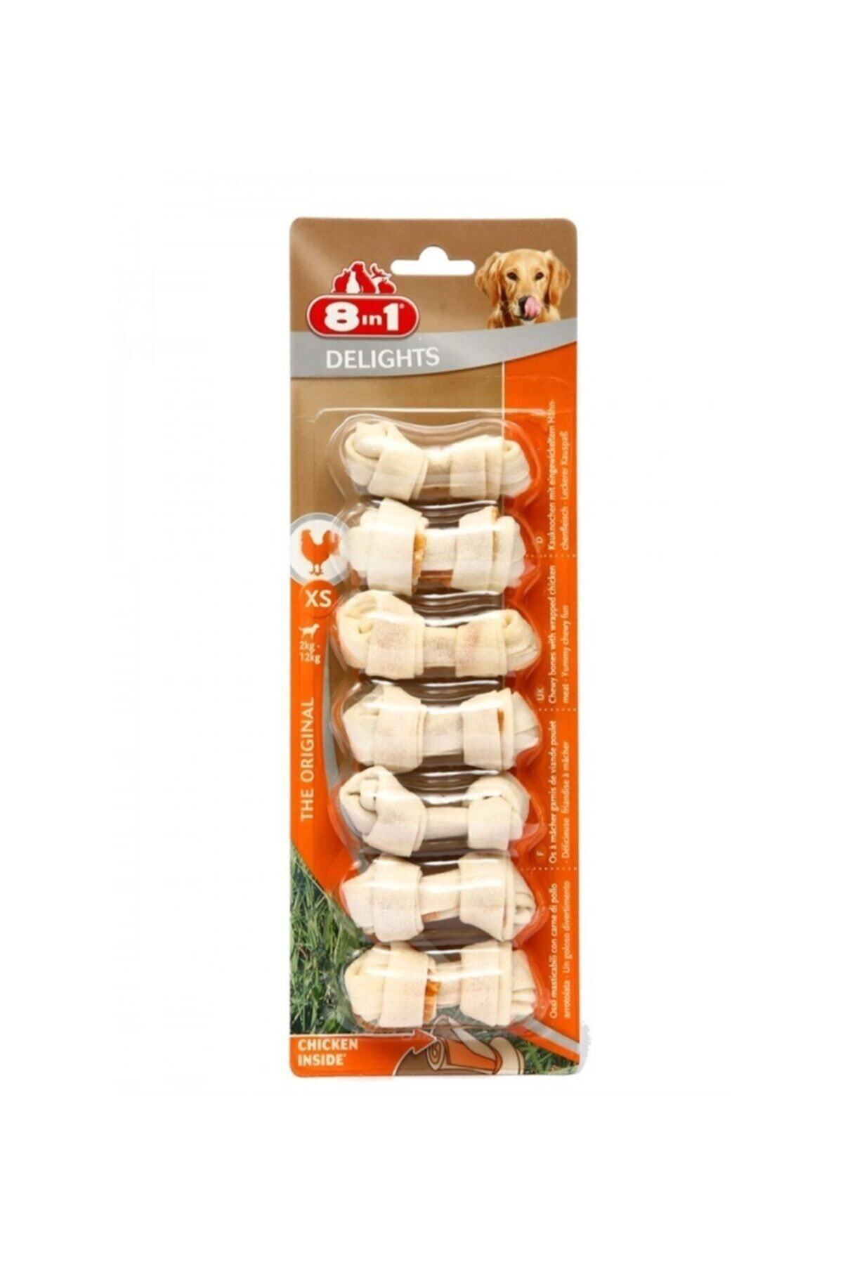 8in1 Delights 84gr Xs Düğümlü Ödül Kemiği 2 Adet