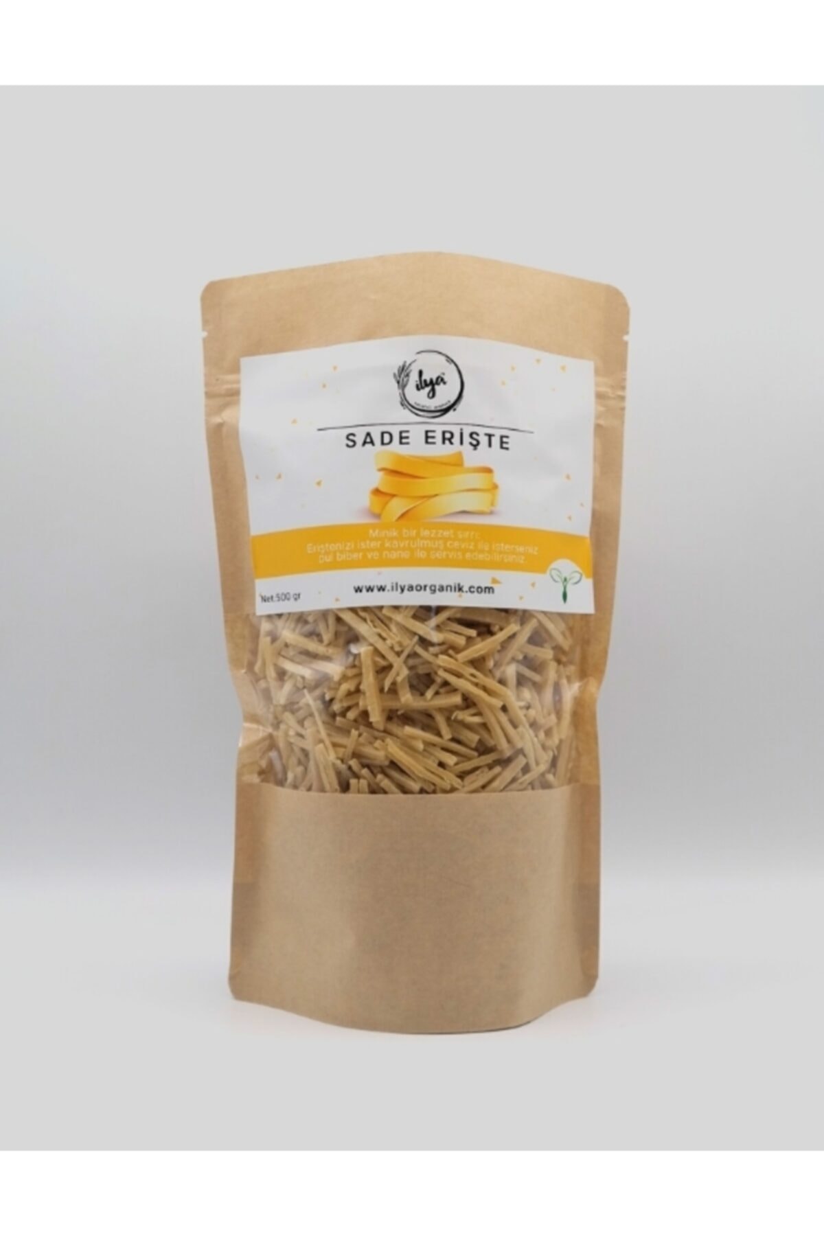 İLYA ORGANİK Sade Erişte 500 Gr.