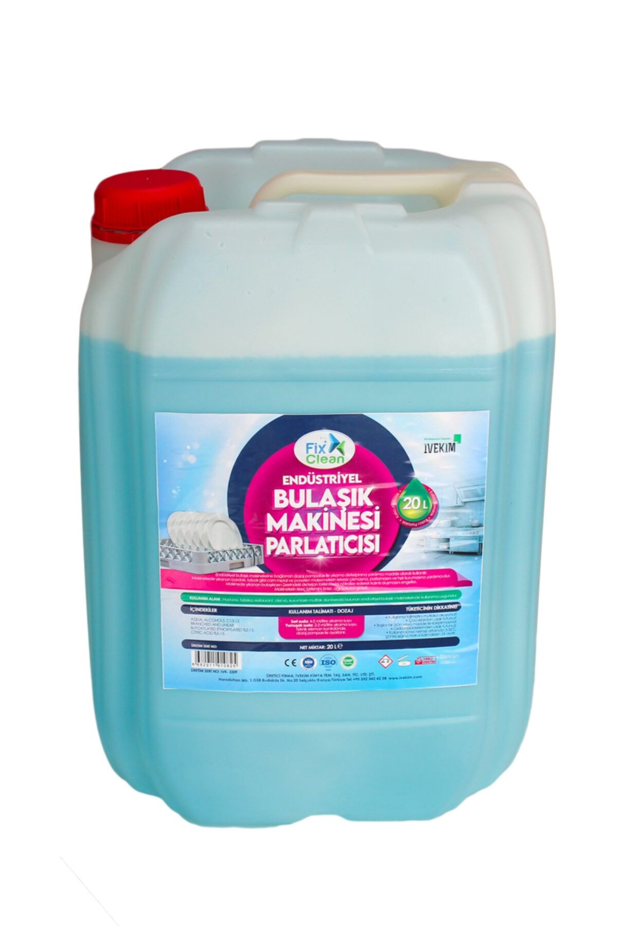 Fix Clean Endüstriyel Bulaşık Makinesi Parlatıcısı 20 Litre