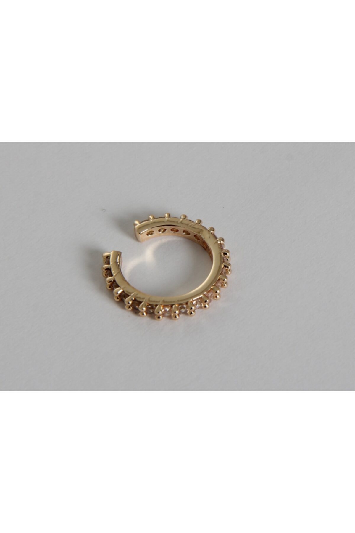 milagros Accesorize Kadın Gold Zirkon Taşlı Earcuff