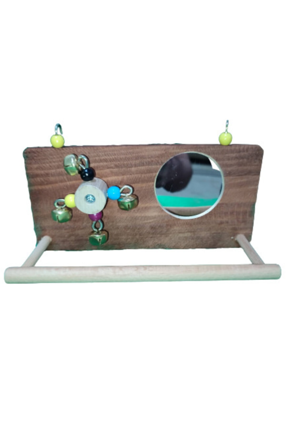 Wooden Bird Çark Ve Aynalı Tel Yan Duvar Tüneği (kahverengi Renk)