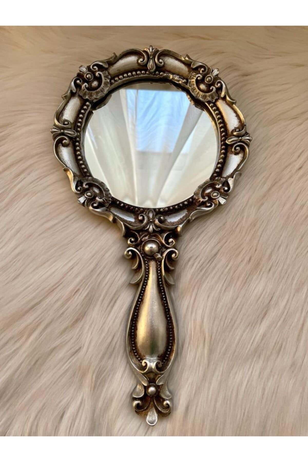 TUĞBAHOME El Aynası Gümüş Eskitme