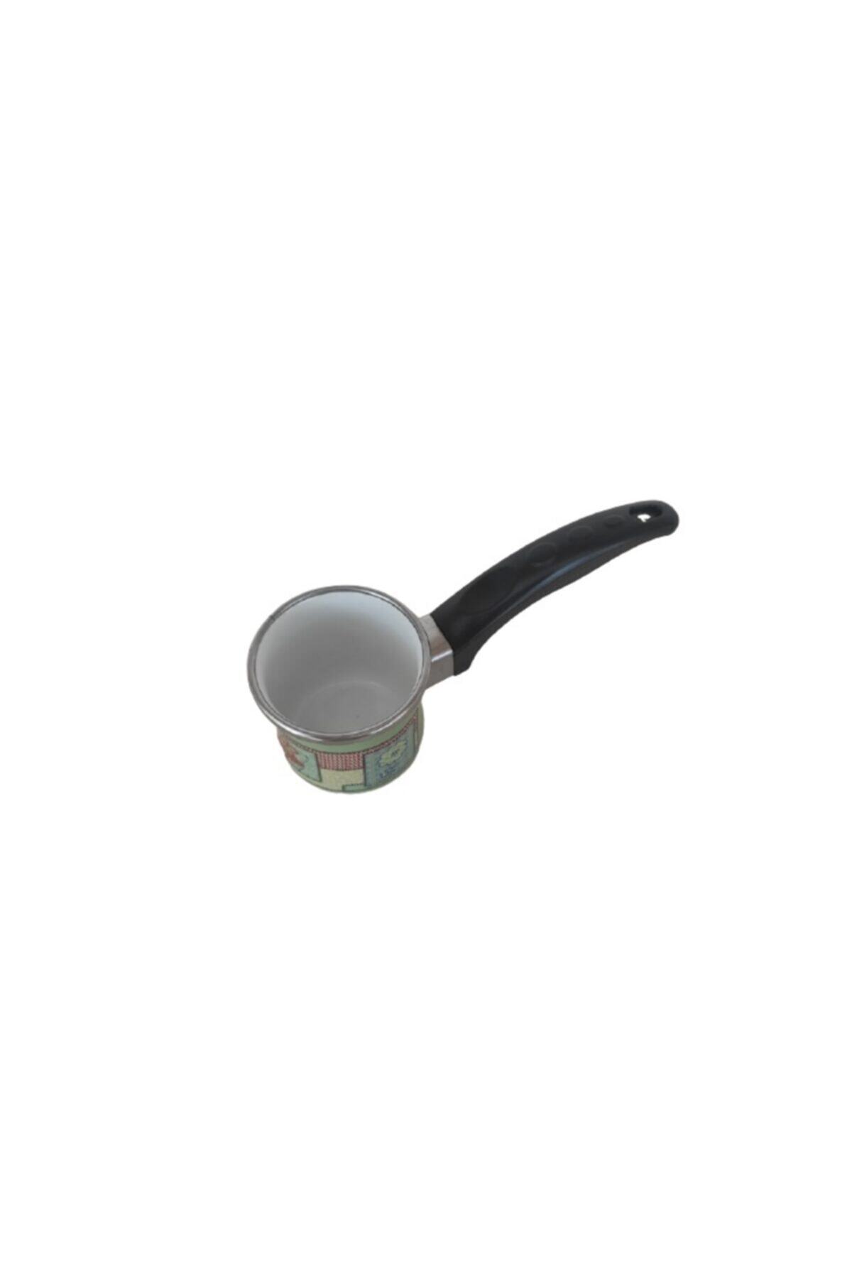 SAVAŞAN Emaye 2 Fincanlık 6 Cm Mini Cezve - Yeşil