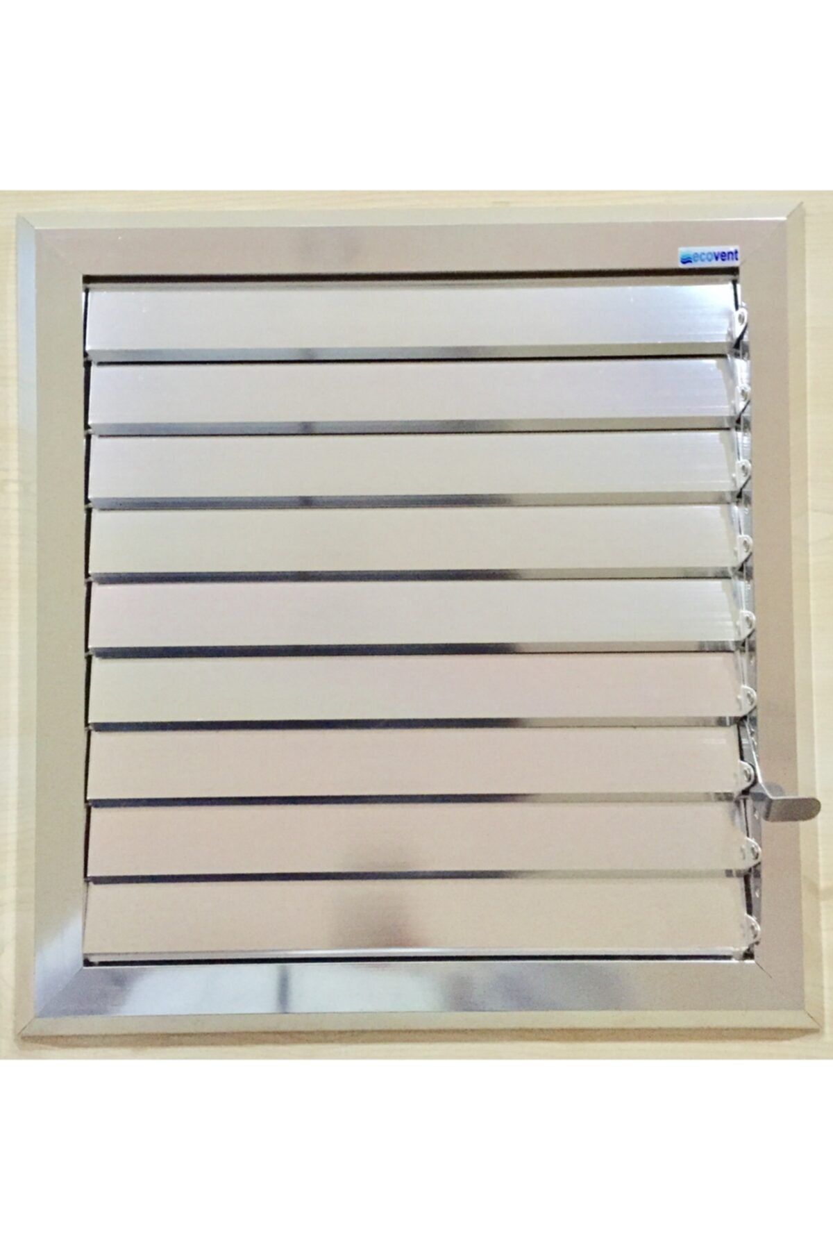 ECOVENT 45x45 Parlak Krom Yüzeysel Hareketli Beyaz Banyo Wc Menfezi,panjur