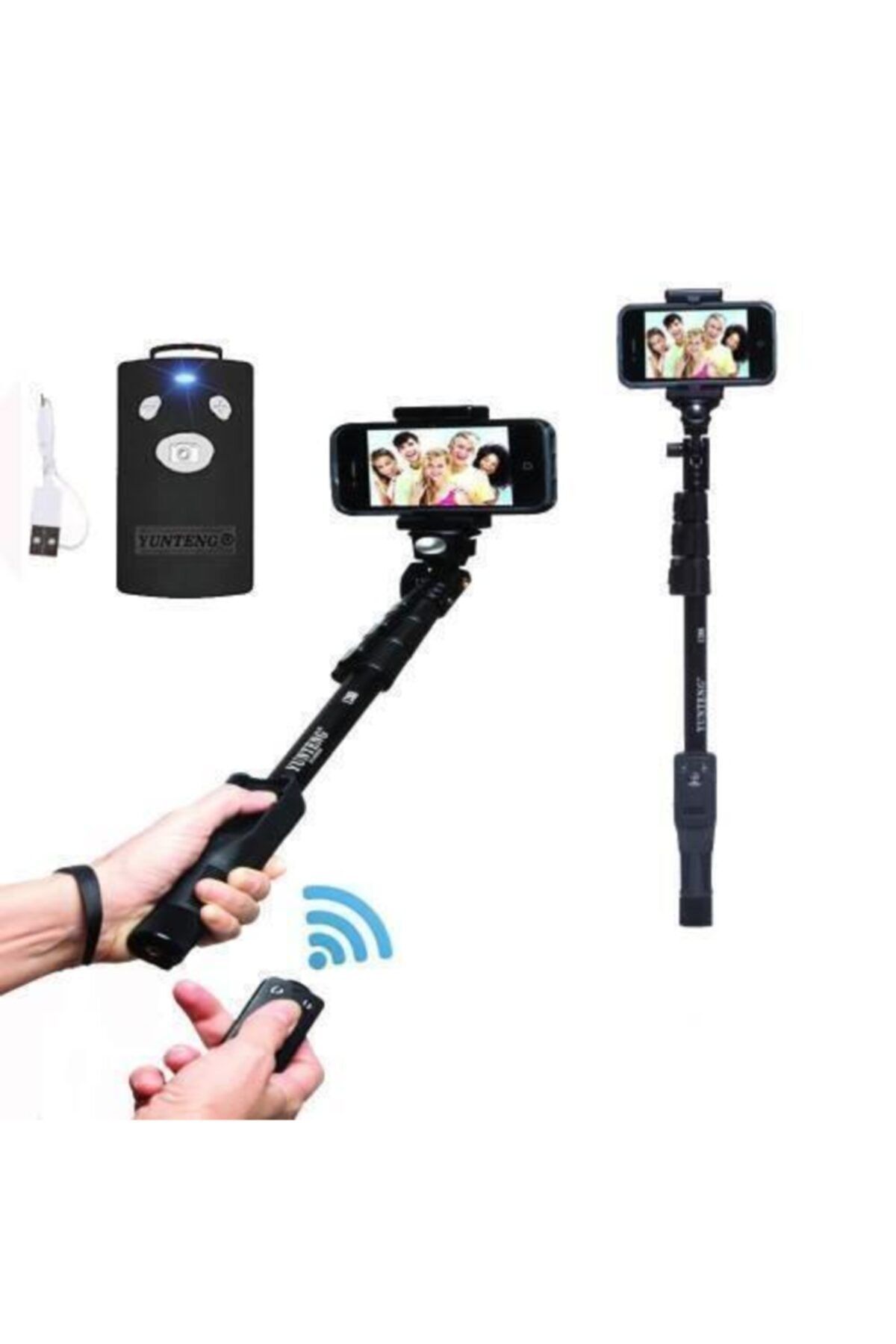 LEONSHOP Tripod Bluetooth Kumandalı Kablosuz Selfie Çubuğu Monopod