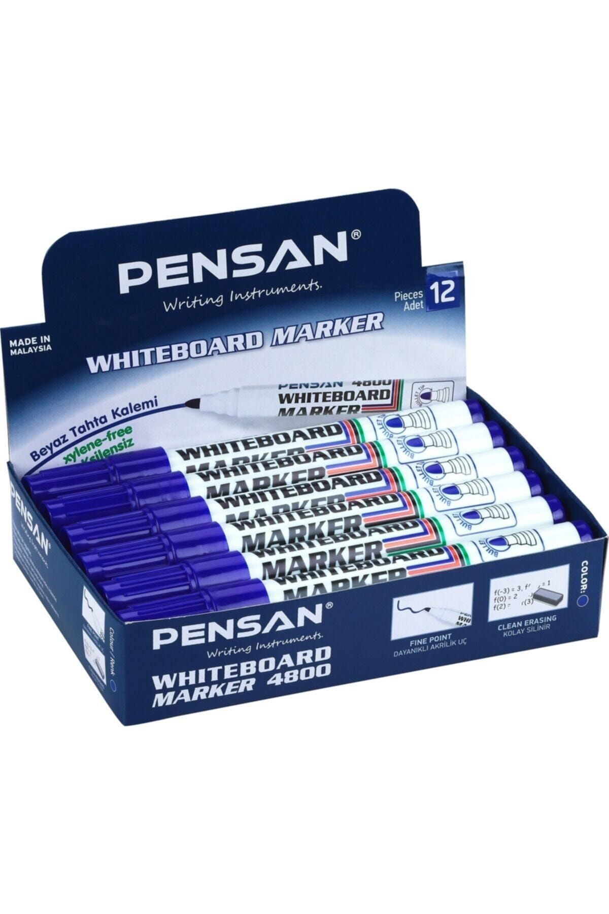 Pensan 4800 Beyaz Tahta Kalemi 12'li Kutu - Mavi