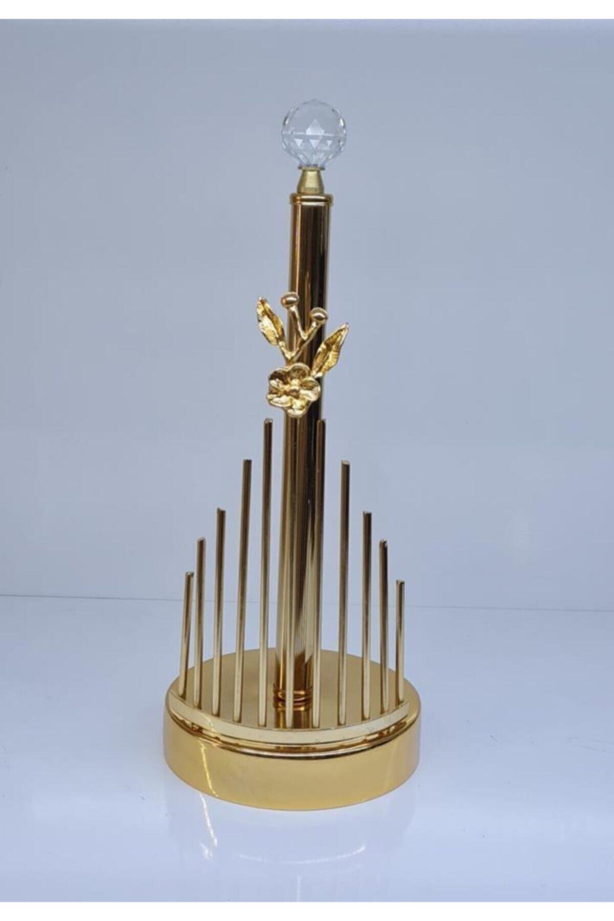 Mondecor Shm Japon Gülü 33 Cm Metal Gold Kağıt Havluluk/peçetelik Mtl-024