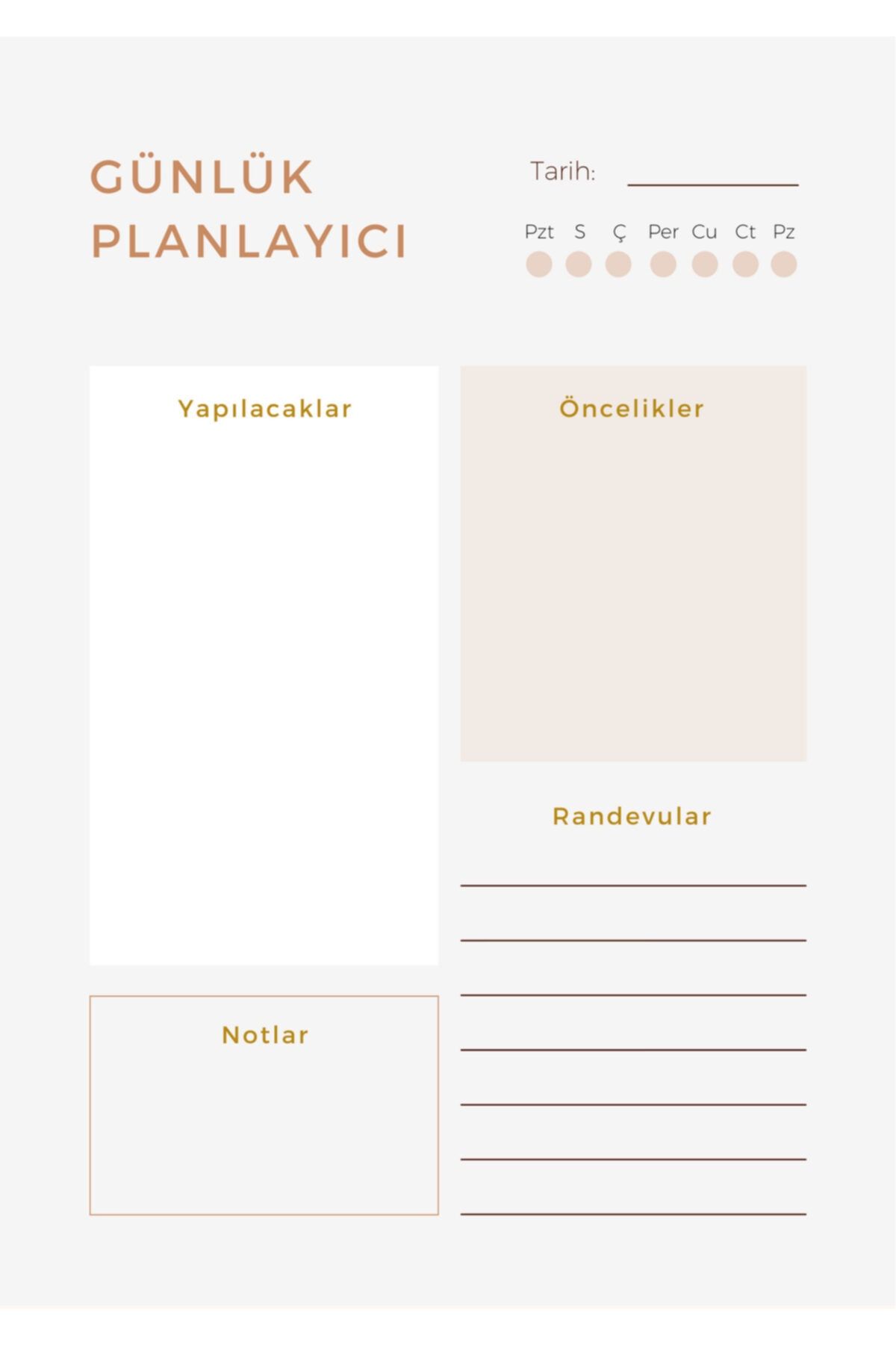 ChiChi Papers Masaüstü Planlayıcı - Günlük Planlayıcı - Eva