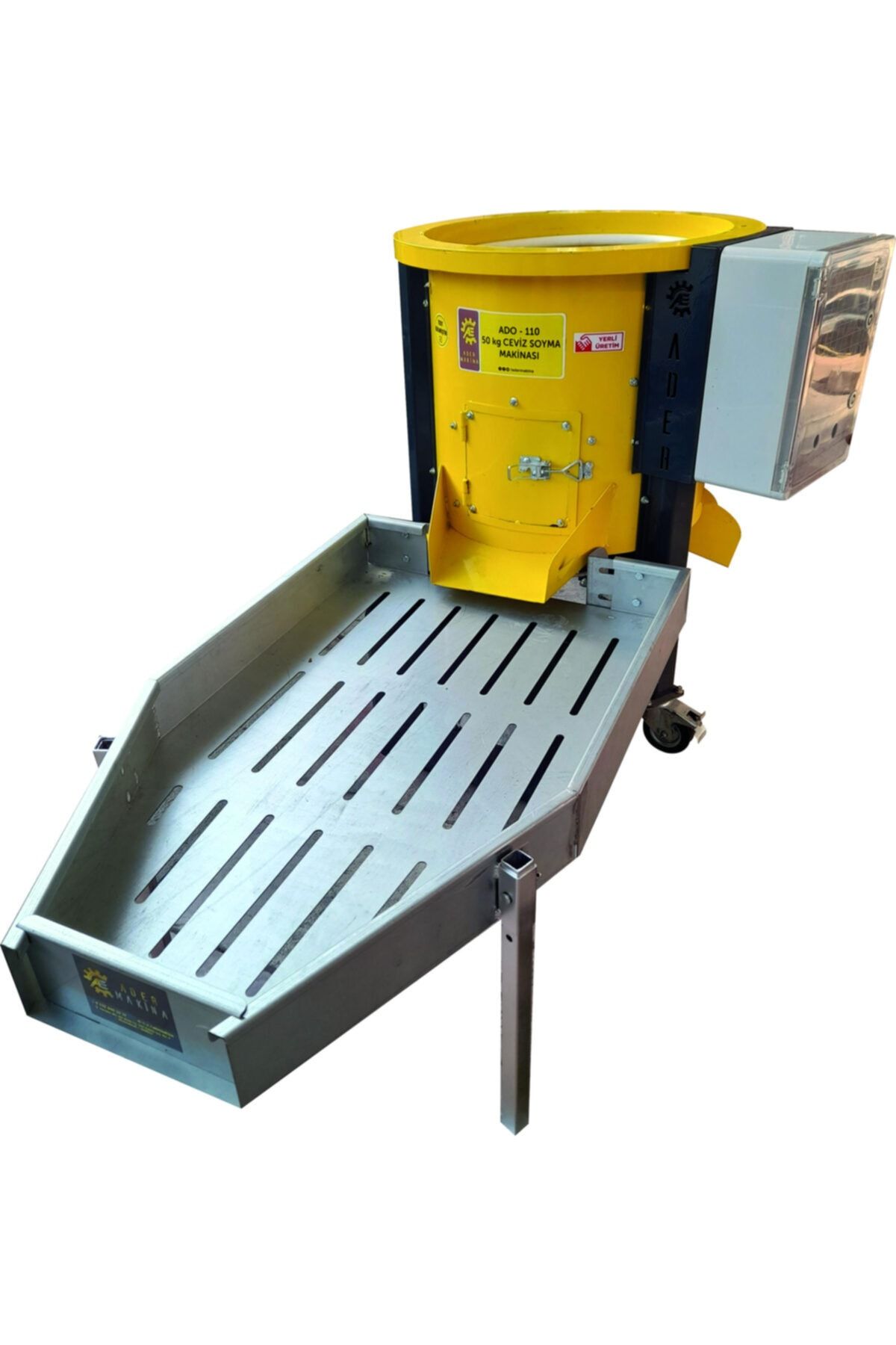 ADER Ado110-50kg Mobil Sistem Sehapalı Ceviz Kabuğu Soyma Makinası