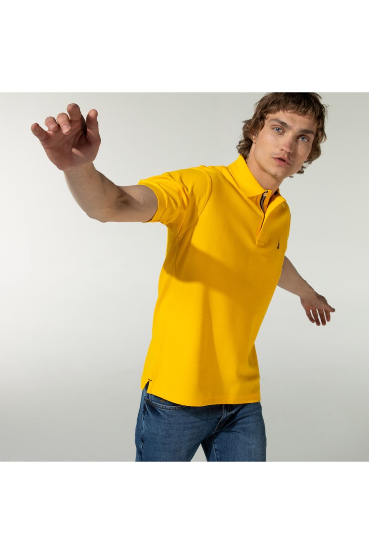 Nautica Nautıca Erkek Classic Fit Sarı Polo