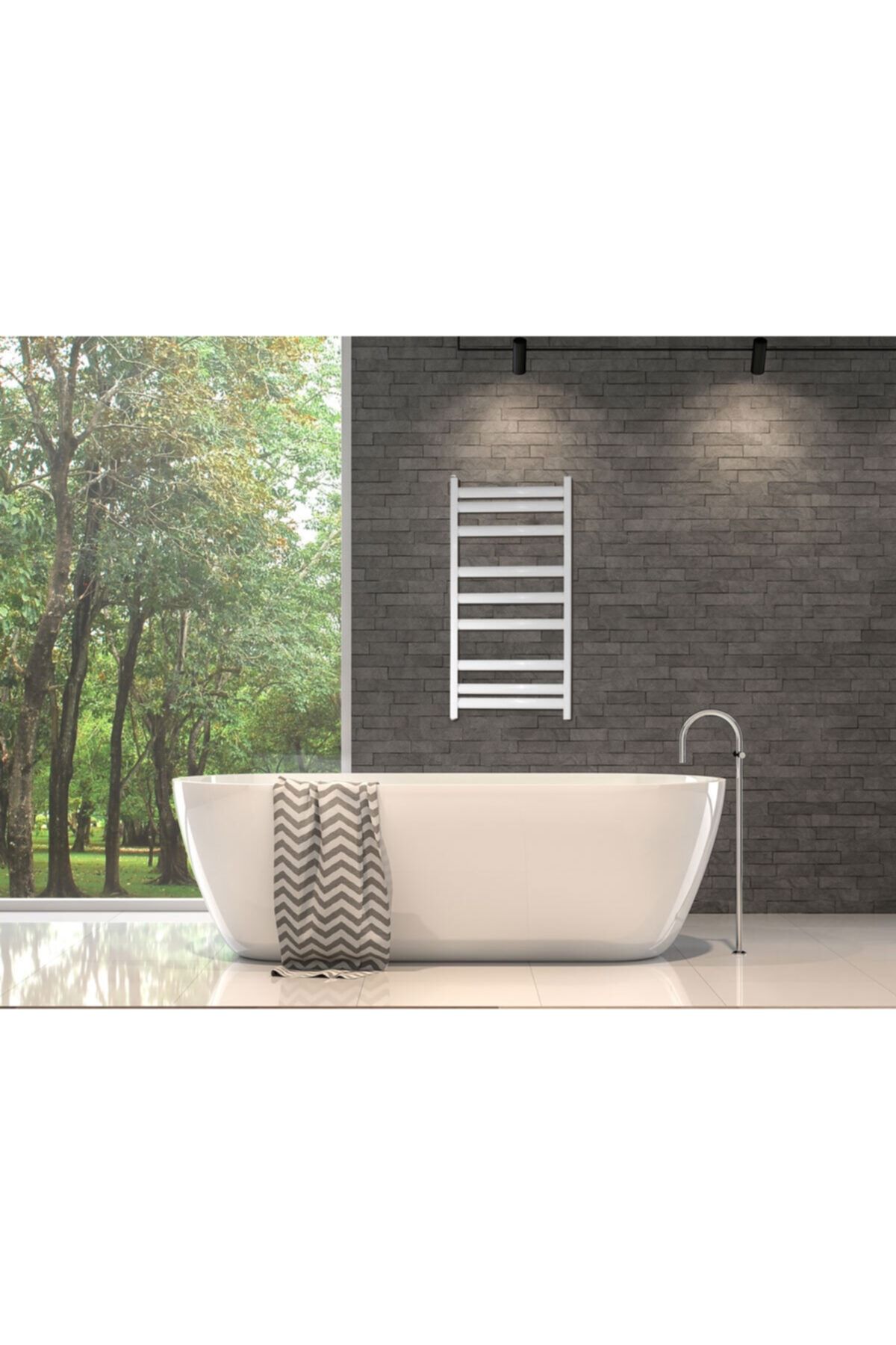 RİSA Zümrüt Model- Alüminyum Havlupan 450*1000 Beyaz Aks 42,5