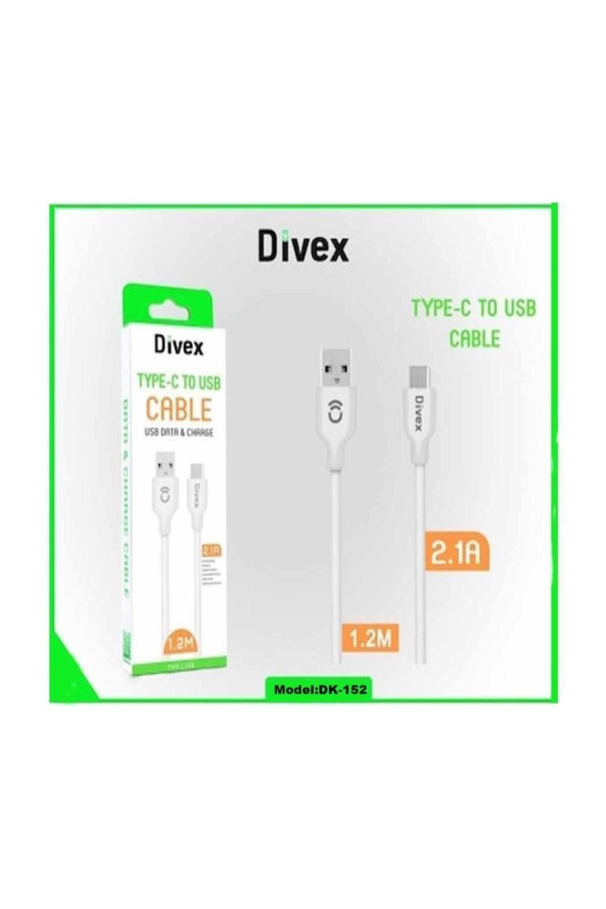 Divex Type-c Usb Hızlı Şarj Kablosu, 1,2m Beyaz