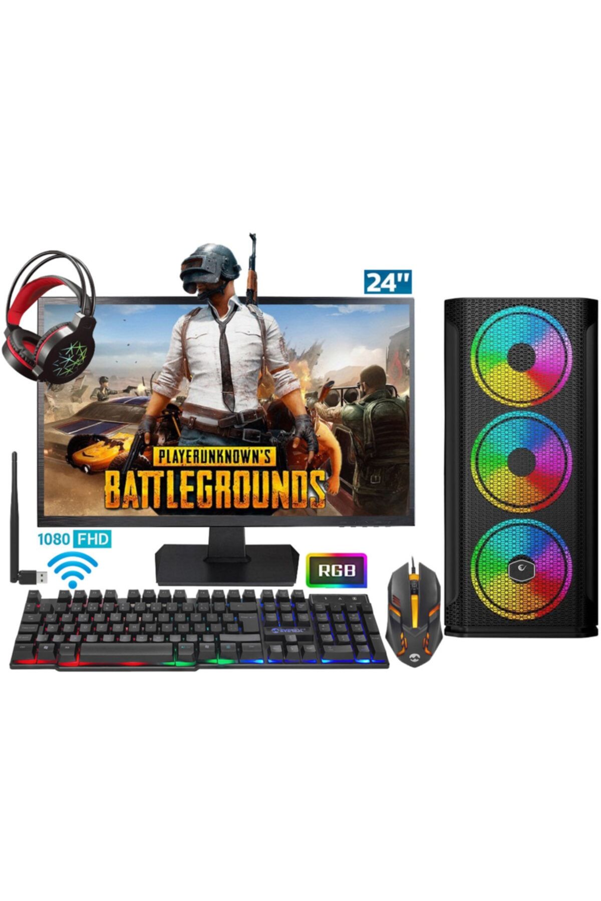 AWACS X75 Ballistic I5-2400 8gb 120ssd+320hdd Radeon 4gb E.kartı 23.8 Oyun Bilgisayarı