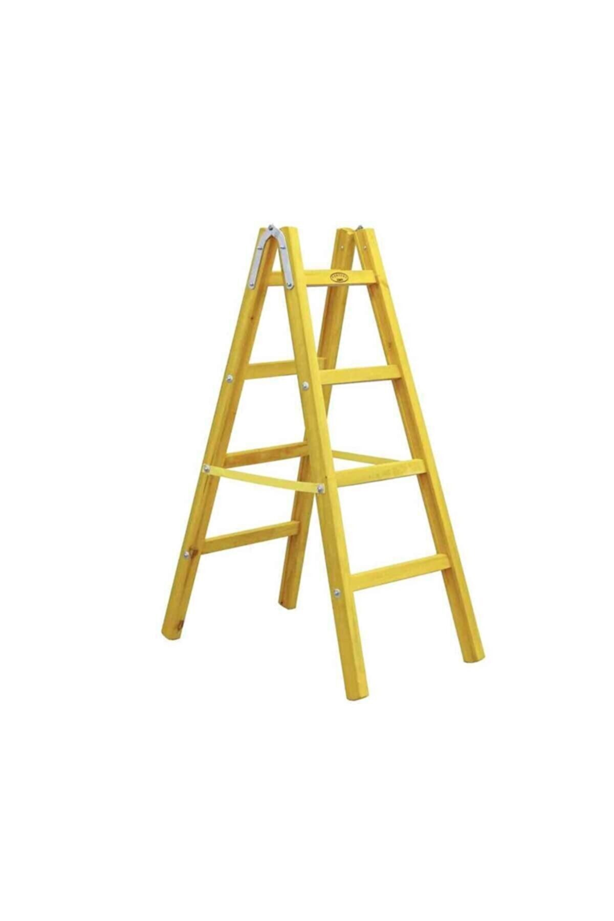 ÇELİK TİCARET Ağaç Merdiven 4 4 Basamak Merdivenler