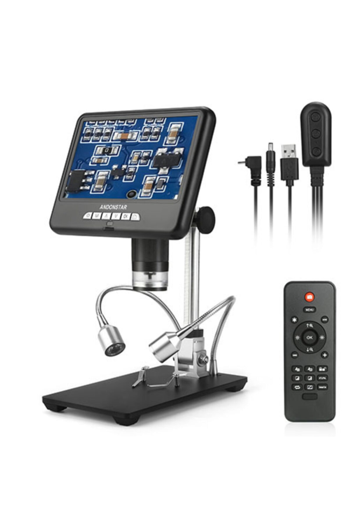 Andonstar Ad207 3d Dijital Mikroskop Telefon / Pcb / Smd Lehimleme Onarım Görüntü Döndürme Fonksiyonu