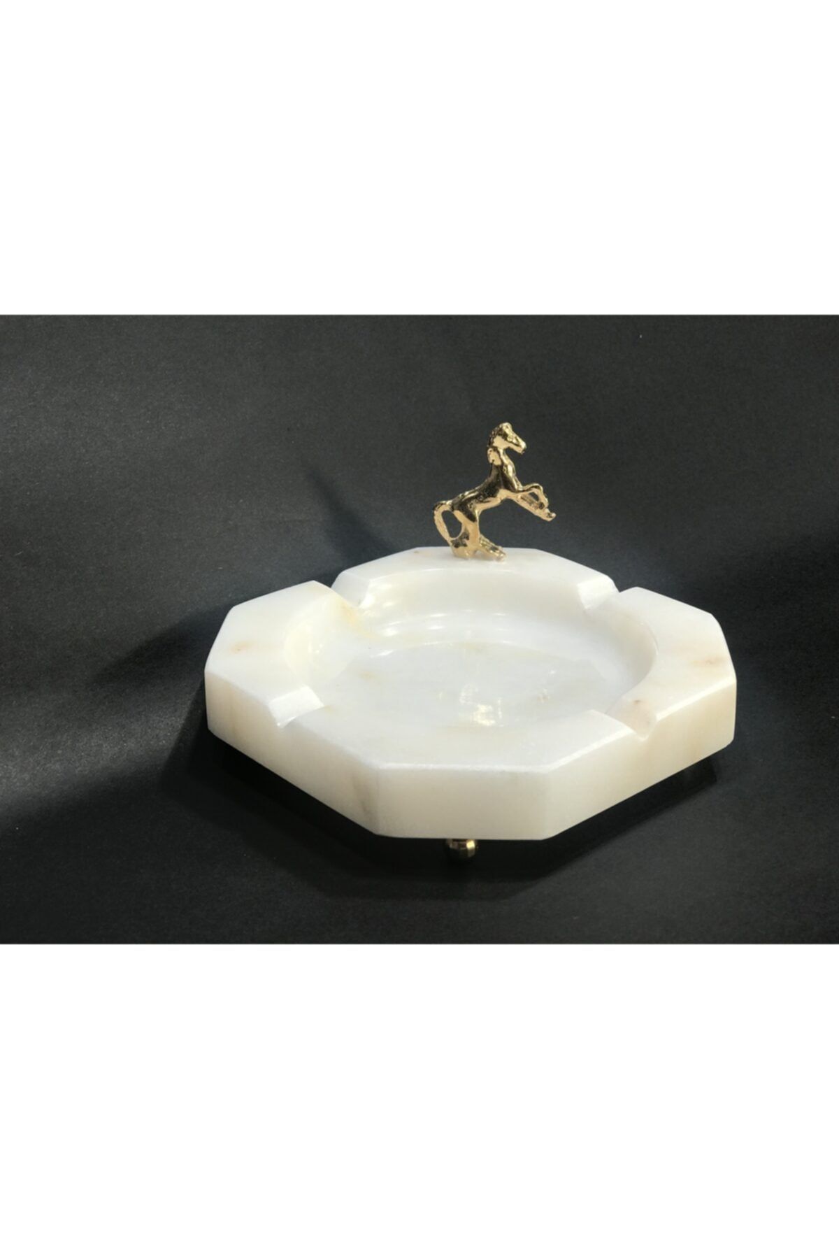 Hermans Design Beyaz Mermer At Detaylı Kül Tablası