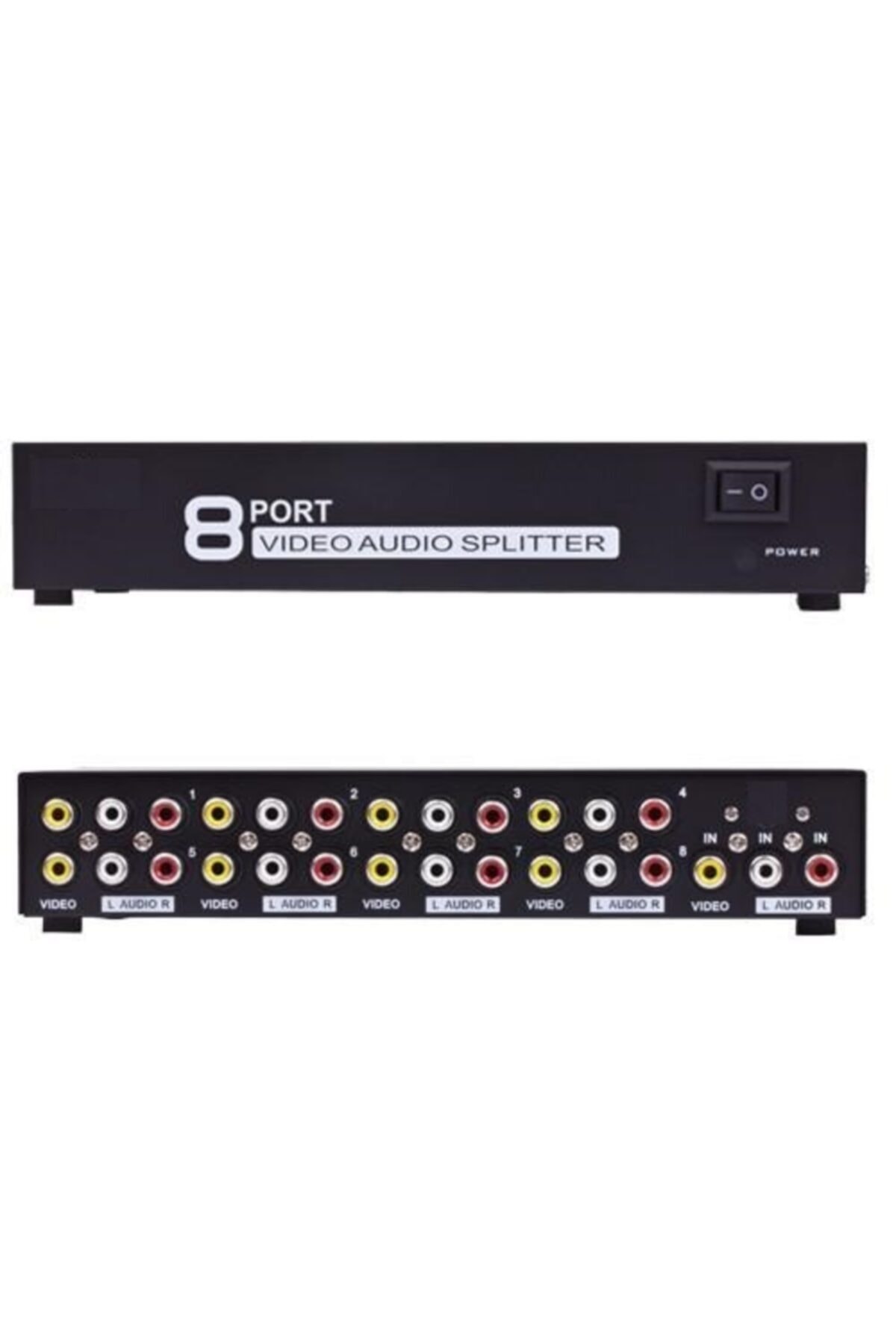 Platoon 8 Port Video Splitter Rca Çoklayıc 8 Ekran 1 Cihaz Video Ses Audi