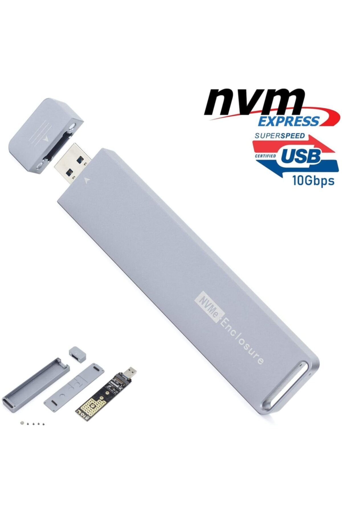 Platoon Pcıe M.2 Nvme Ssd To Usb 3.1 Gen2 Type A Muhafaza M-key