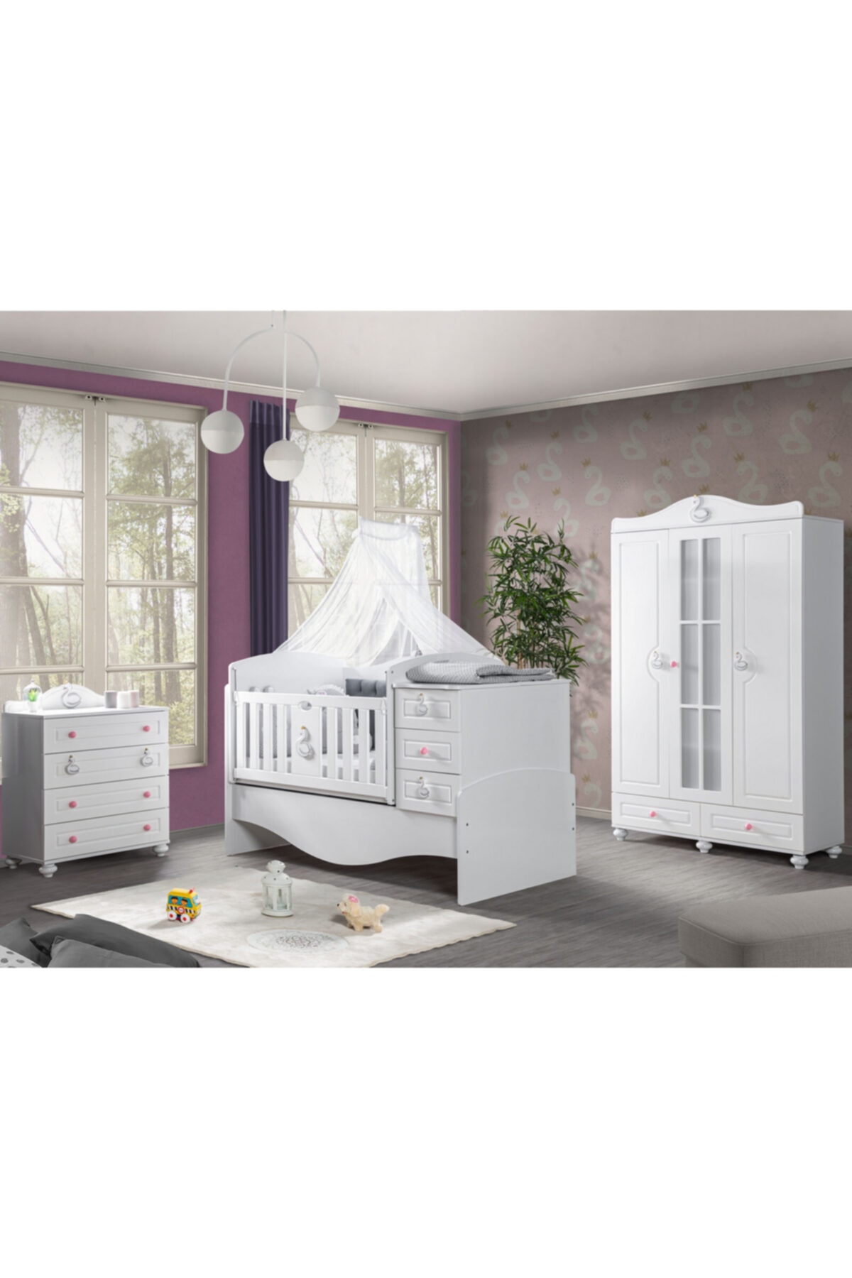 Setay Cello 3 Kapılı Dolaplı Bebek Odası