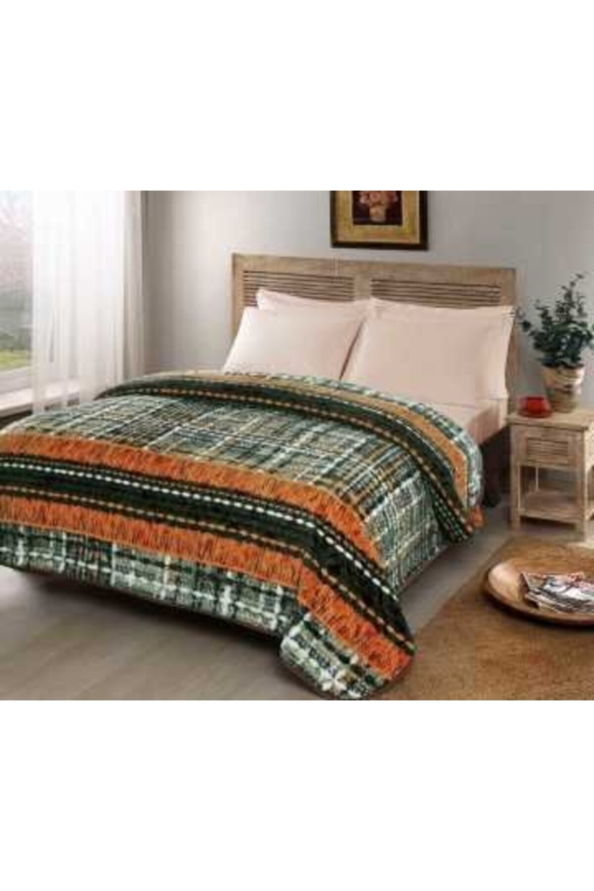 Özdilek Oranj Çk Battaniye Tweed