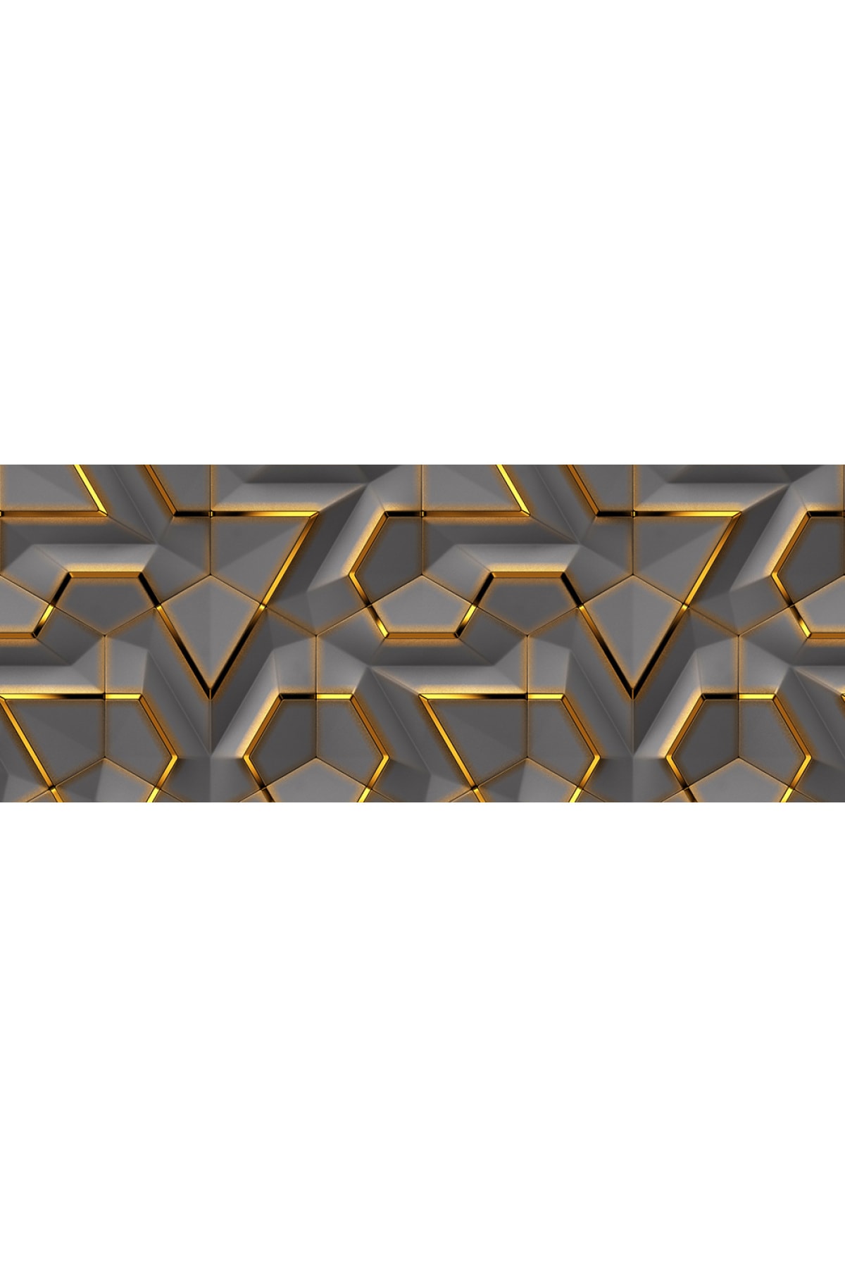 OrhunStore Geometrik Desenli 3 Boyutlu Tek Parça Duvar Kağıdı