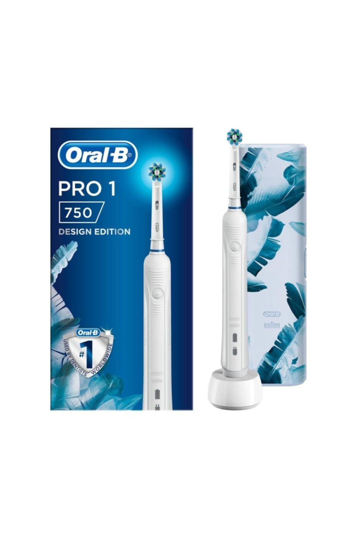 OralB Pro 750 Şarj Edilebilir Diş Fırçası Beyaz Özel Seri Seyahat Kabı