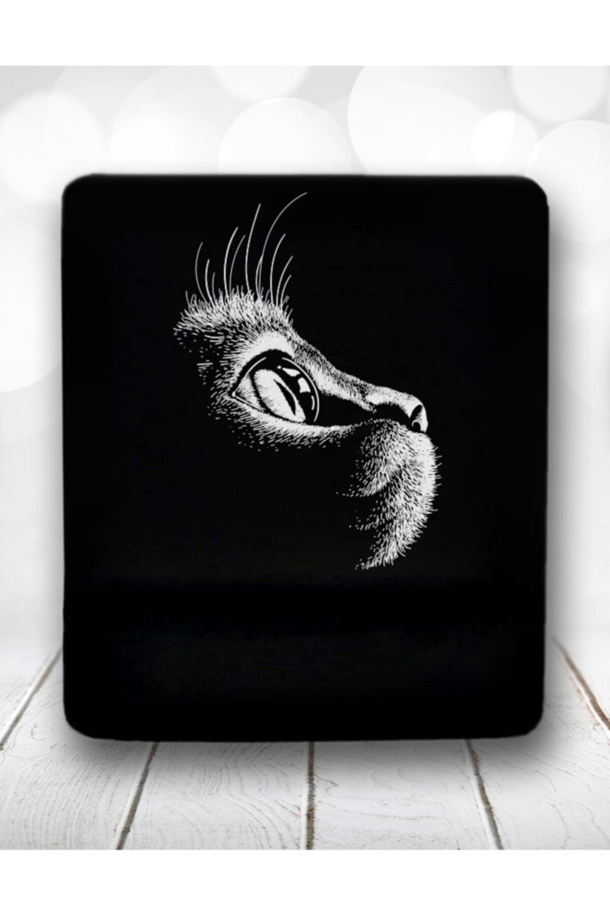 Atölye Çizgi Siyah Kedi Black Cat Bilek Destekli Dikdörtgen Mouse Pad